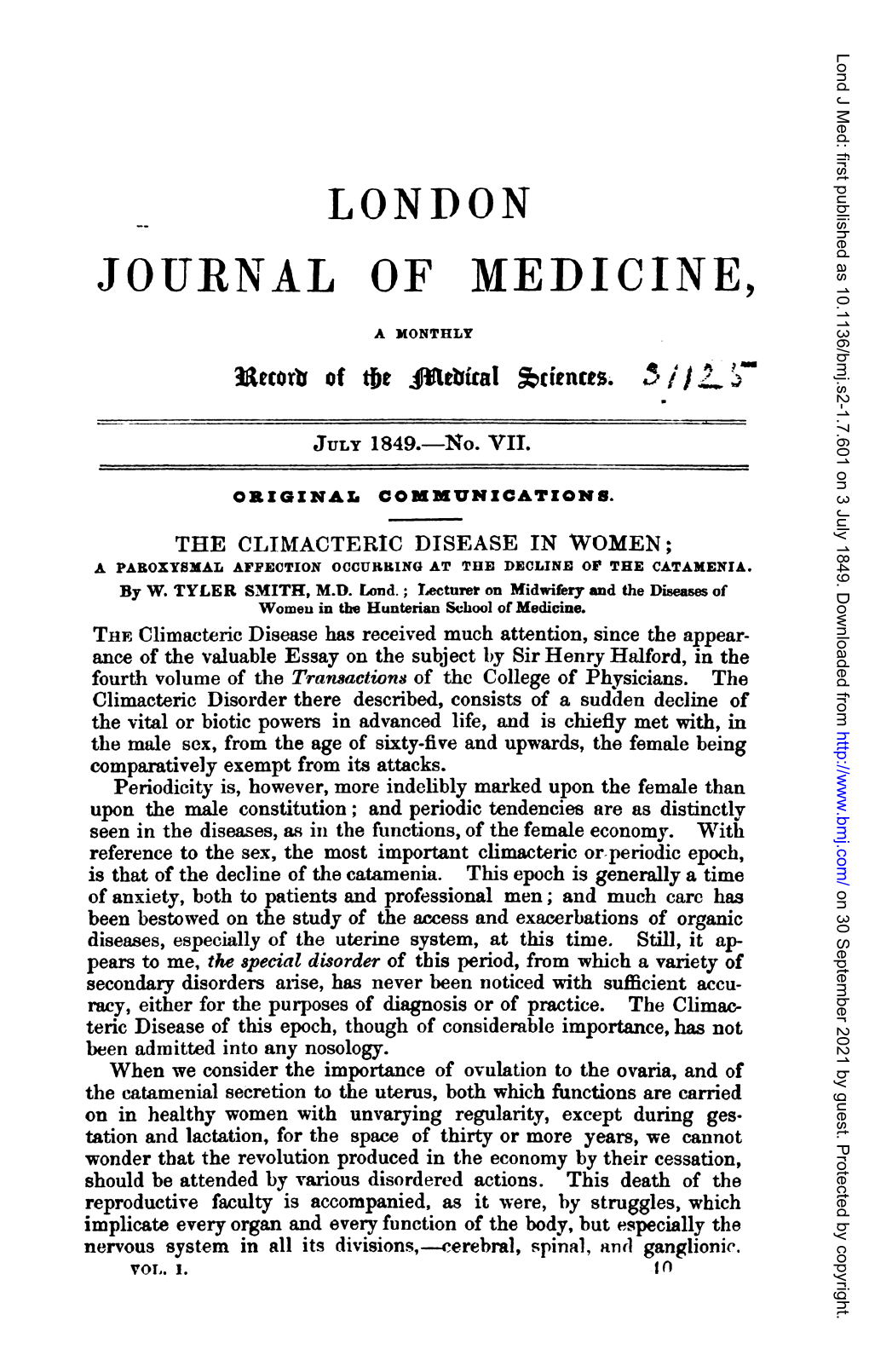 London Journtal of Medicine