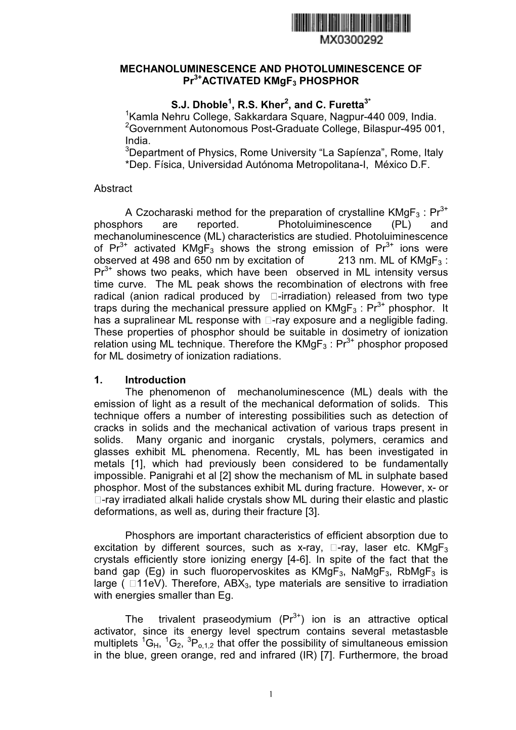 Mechanoluminescence and Photoluminescence of Pr3+