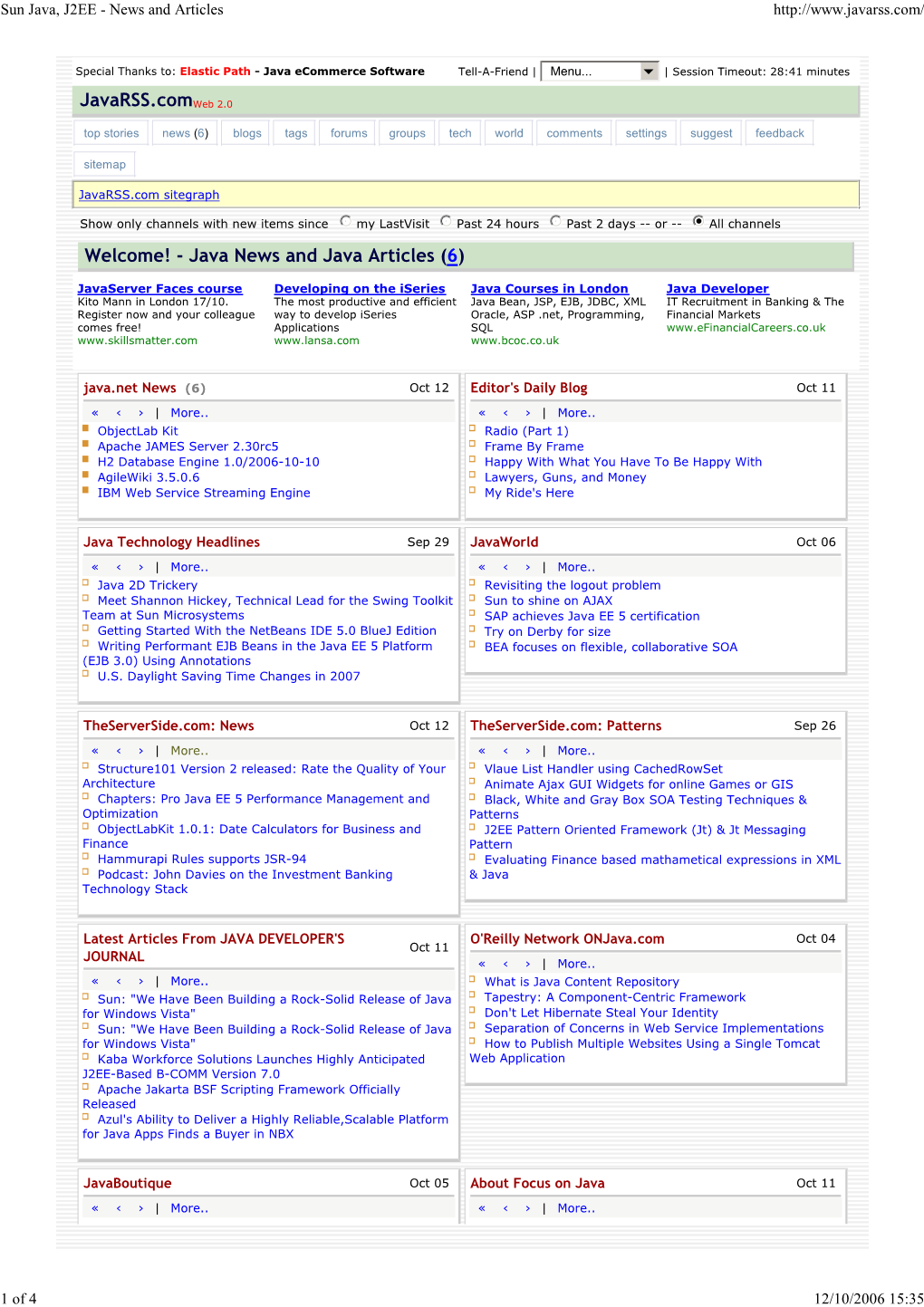 Sun Java, J2EE - News and Articles