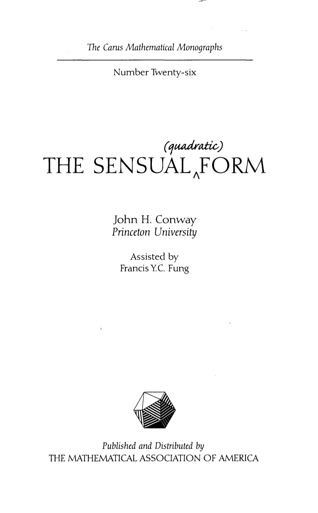 The Sensual (Quadratic) Form, by John H
