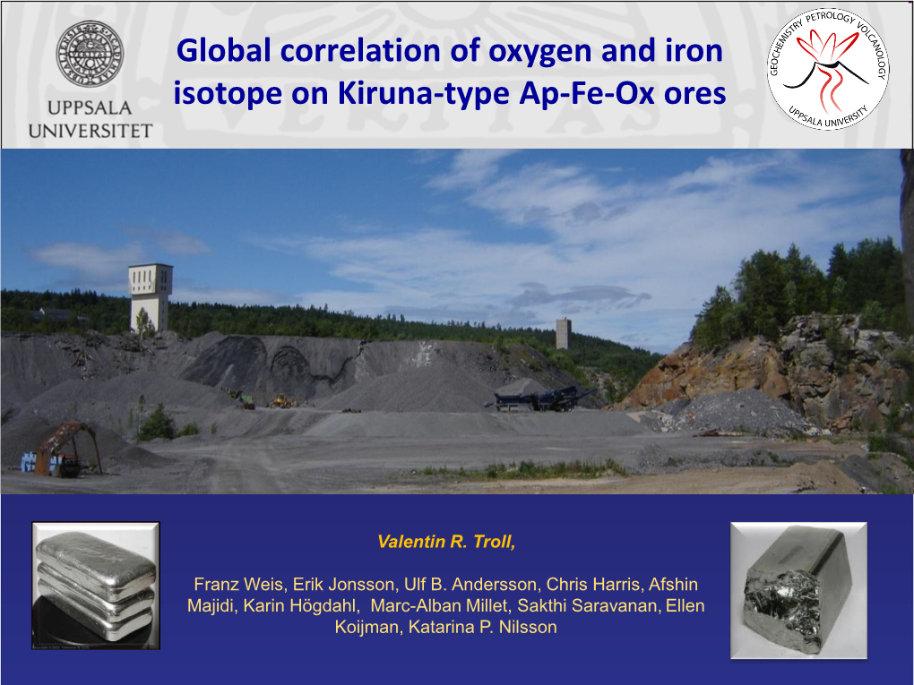 Global Correlation of Oxygen and Iron Isotope on Kiruna-Type Ap-Fe-Ox Ores