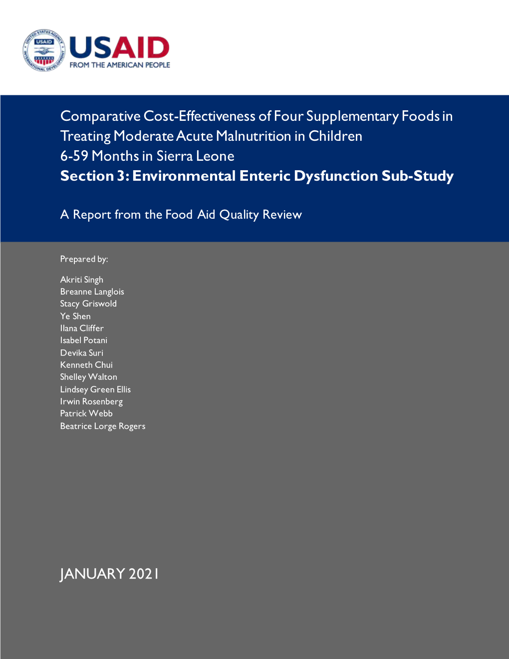 Environmental Enteric Dysfunction Sub-Study