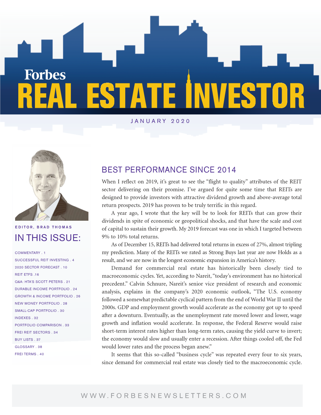 IN THIS ISSUE: 9% to 10% Total Returns