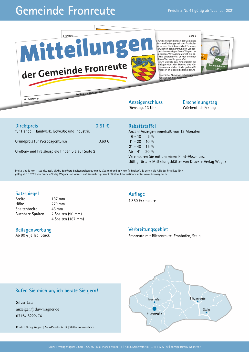 Gemeinde Fronreute Preisliste Nr