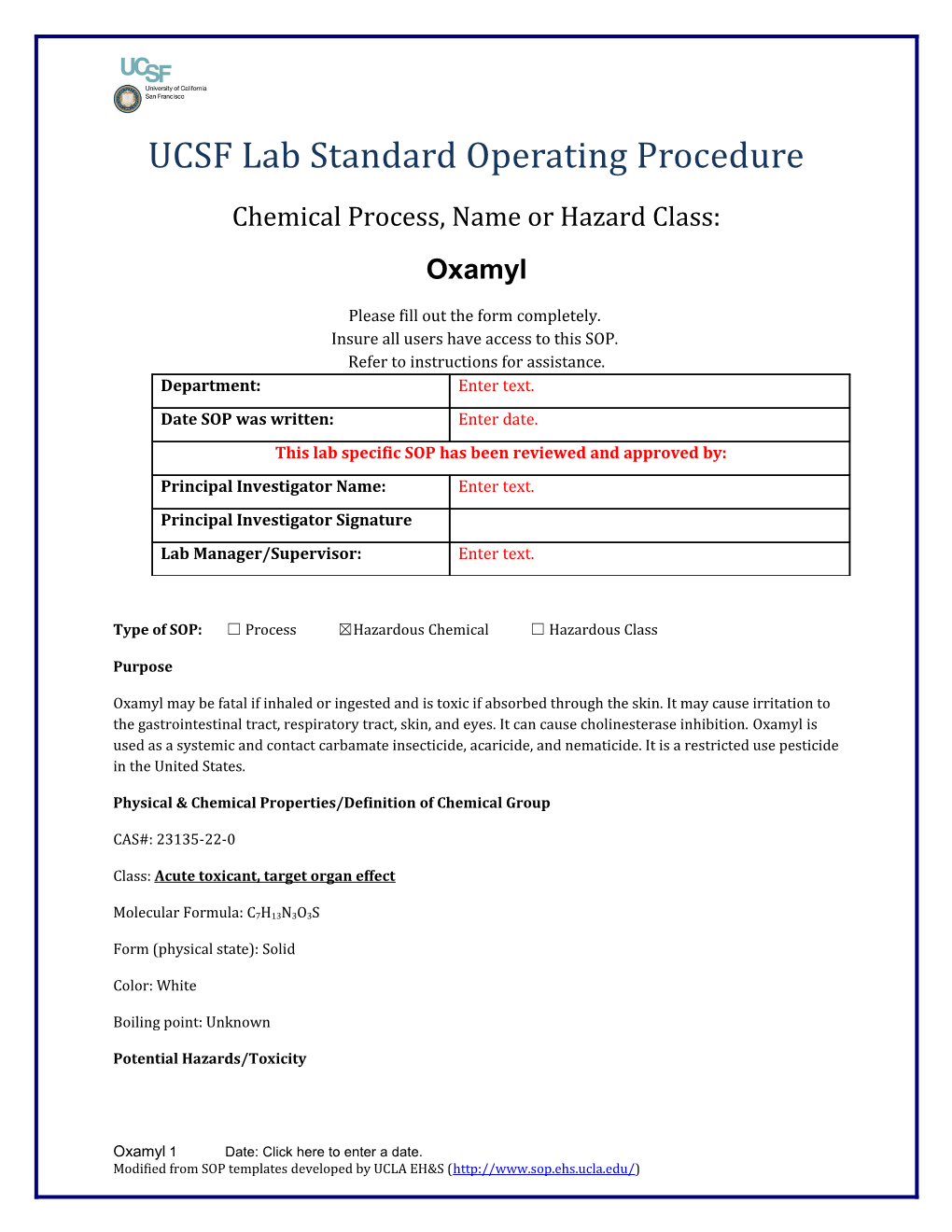 UCSF Lab Standard Operating Procedure s4