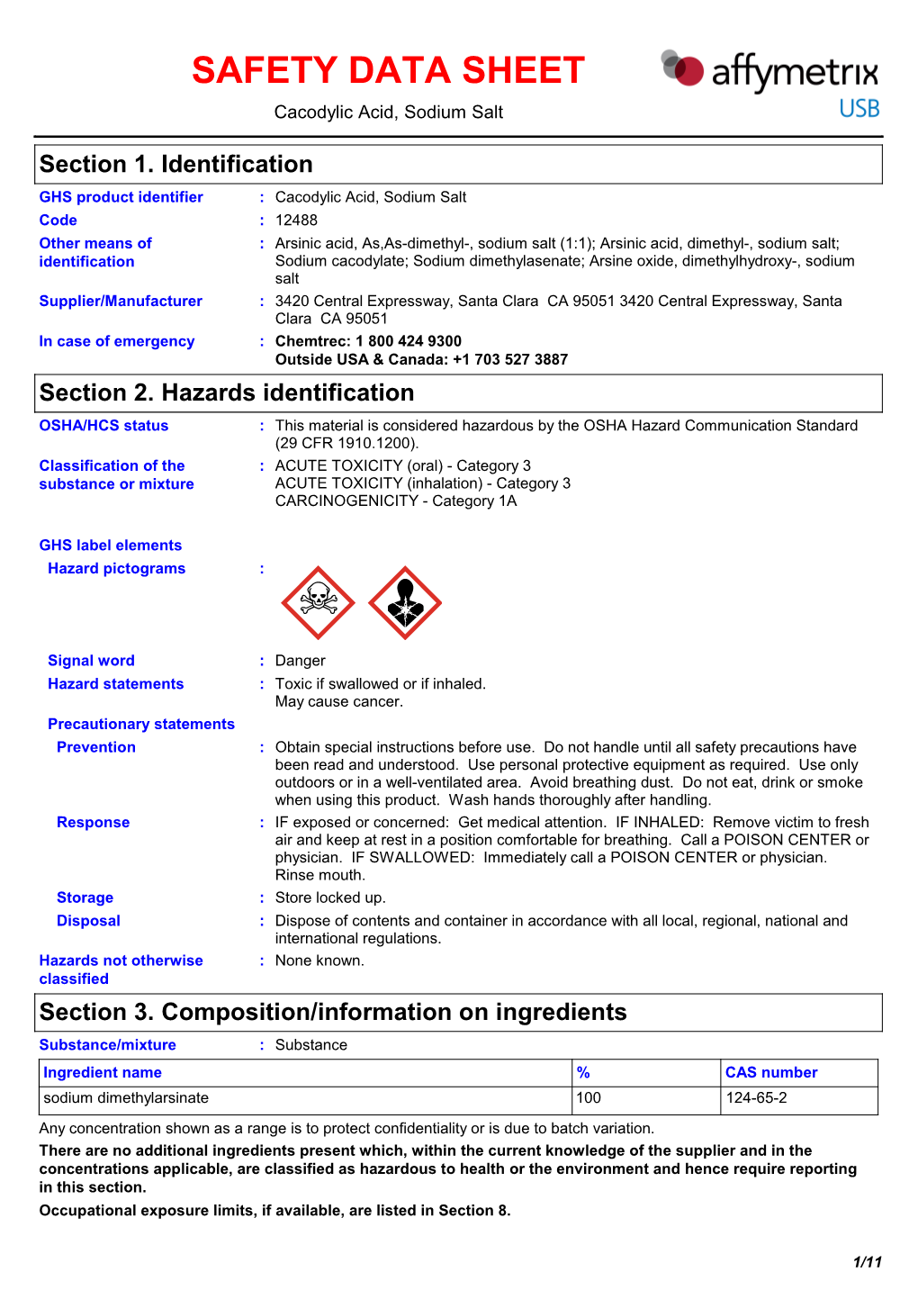 Cacodylic Acid, Sodium Salt