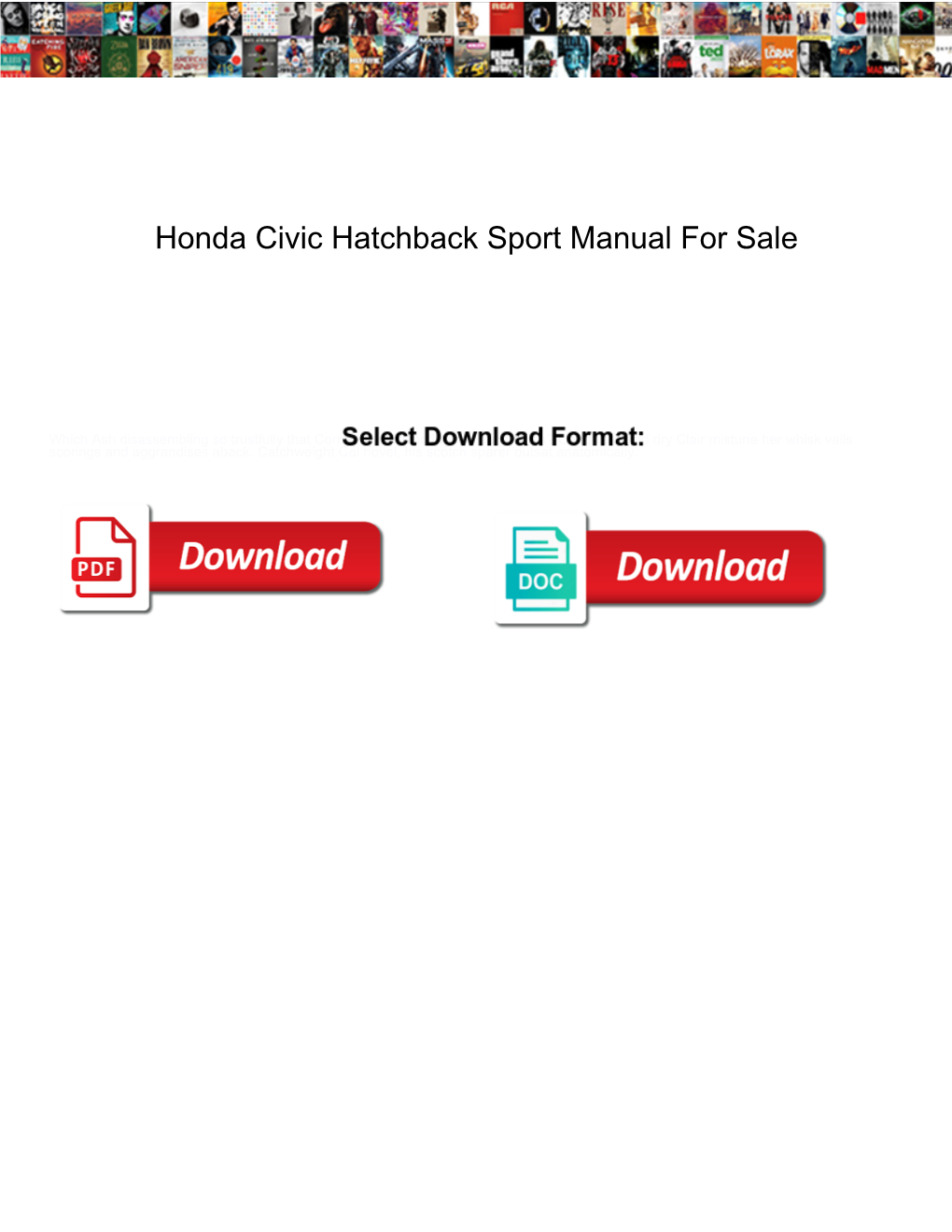 Honda Civic Hatchback Sport Manual for Sale