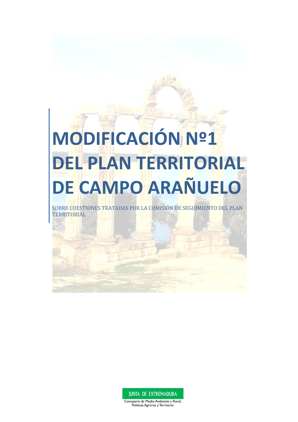 Modificación Nº1 Del Plan Territorial De Campo Arañuelo