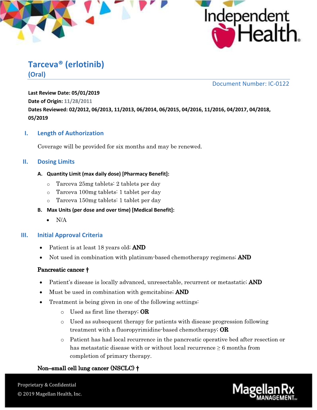 Tarceva® (Erlotinib)