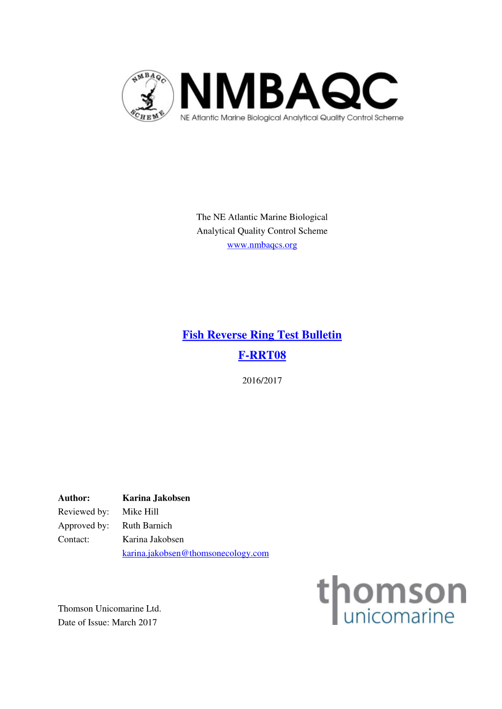 Fish Reverse Ring Test Bulletin F-RRT08