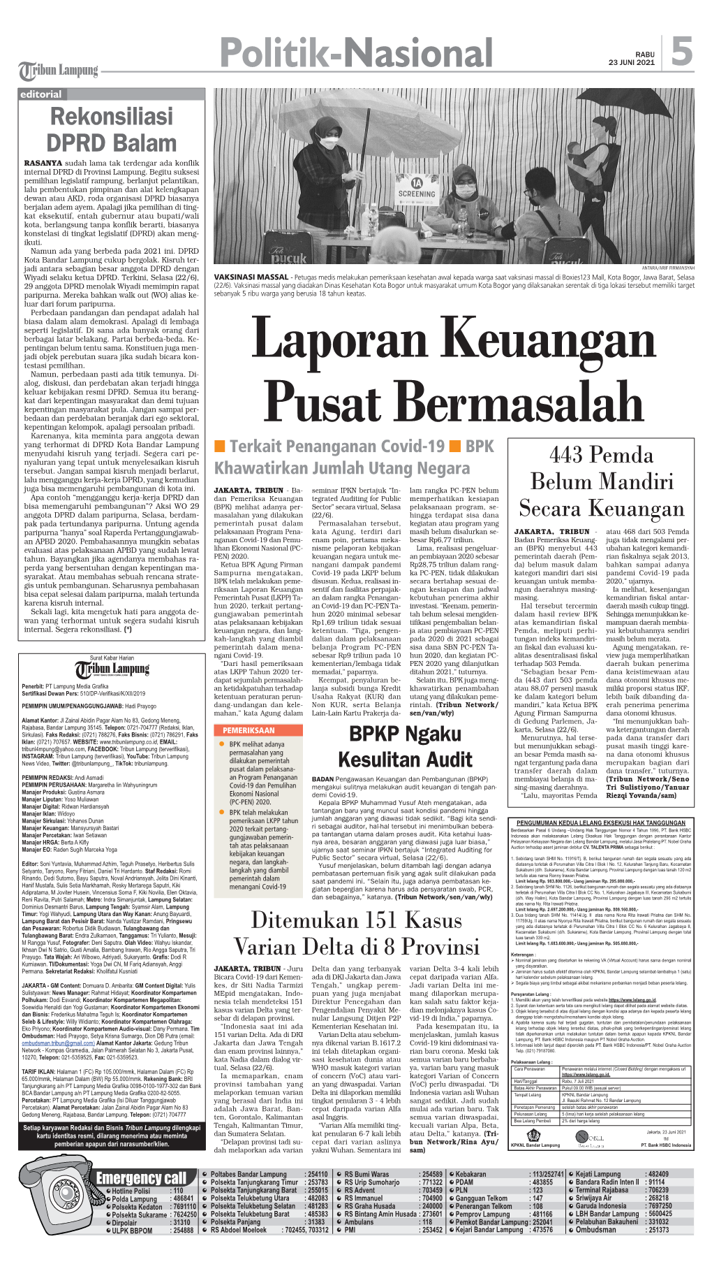 Politik-Nasional 23 JUNI 2021 5 Editorial Rekonsiliasi DPRD Balam RASANYA Sudah Lama Tak Terdengar Ada Konflik Internal DPRD Di Provinsi Lampung