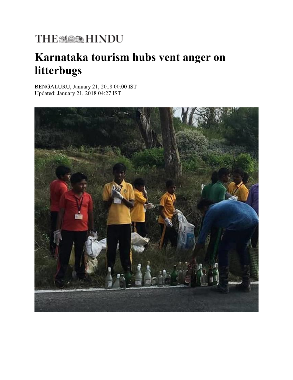 Karnataka Tourism Hubs Vent Anger on Litterbugs