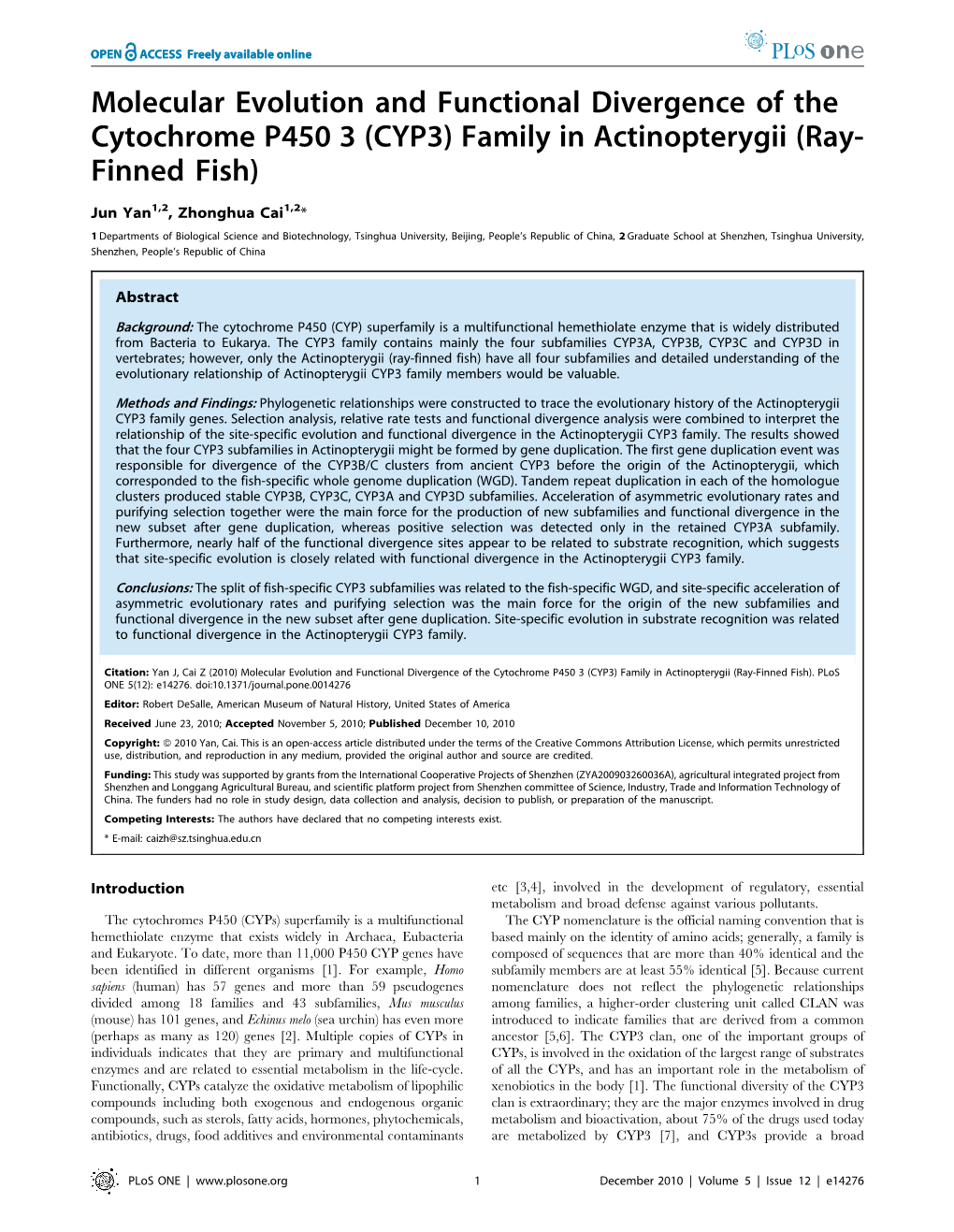 CYP3) Family in Actinopterygii (Ray- Finned Fish