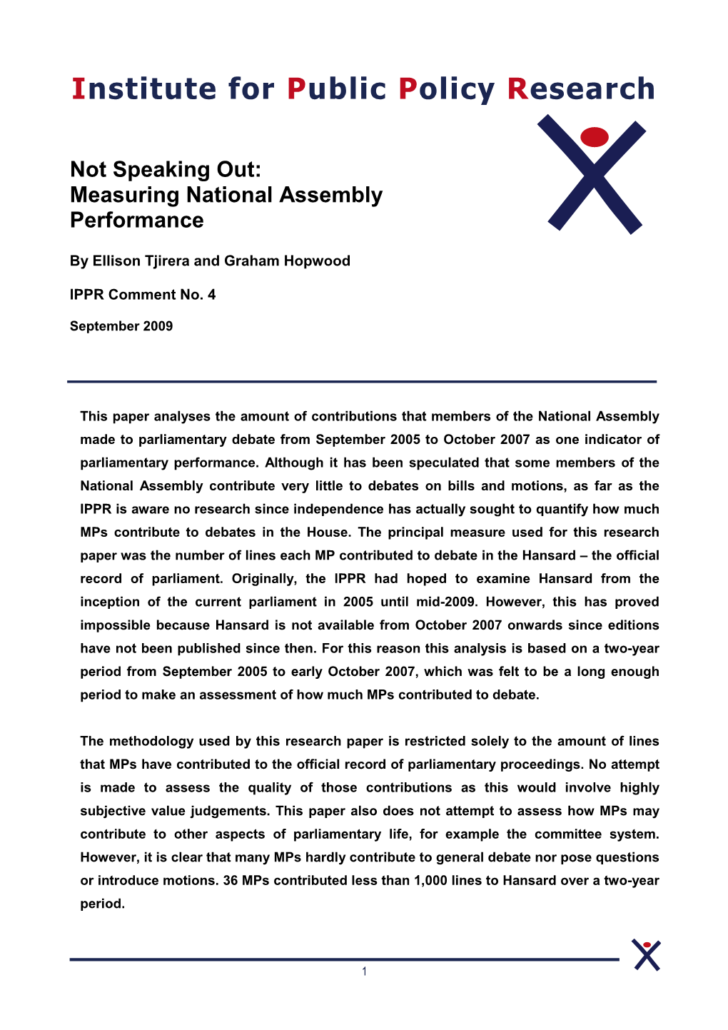 National Assembly Performance