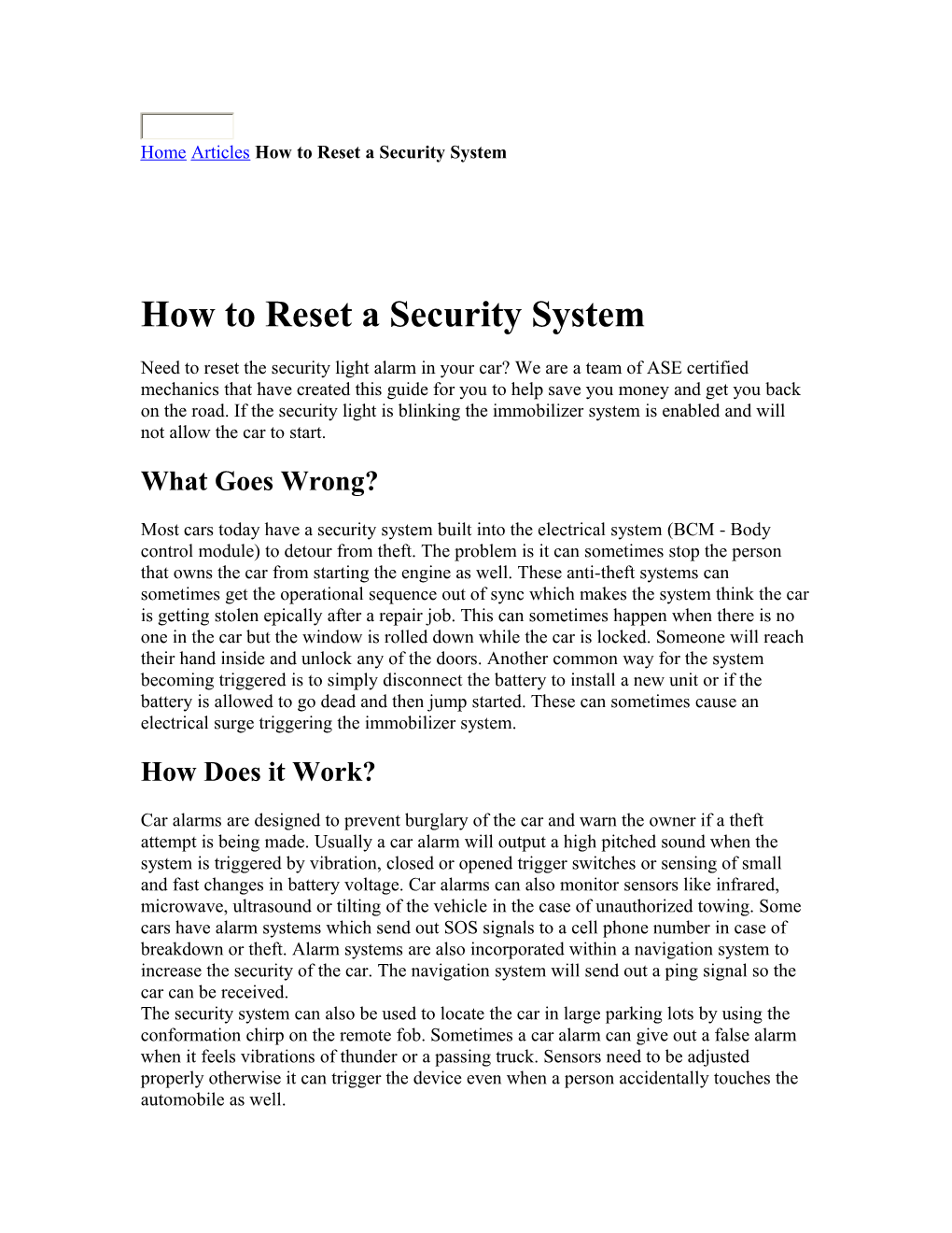 Home Articles How to Reset a Security System