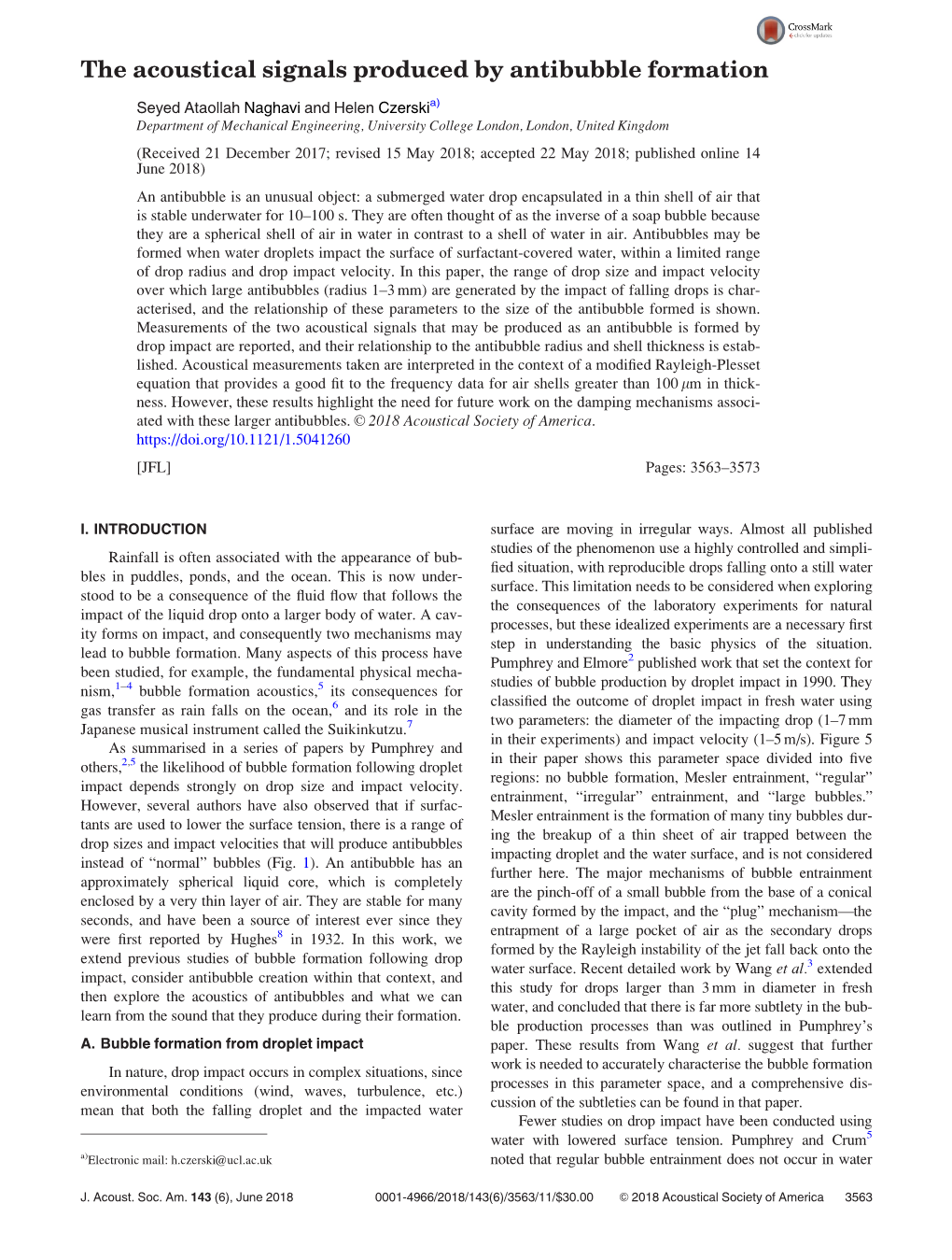 The Acoustical Signals Produced by Antibubble Formation