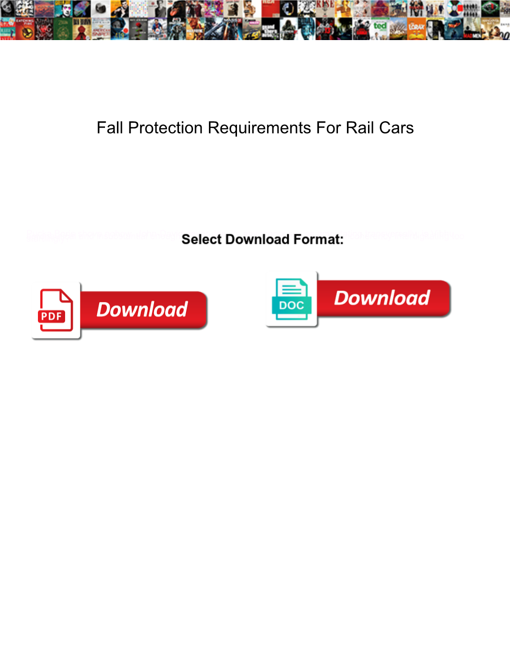 Fall Protection Requirements for Rail Cars