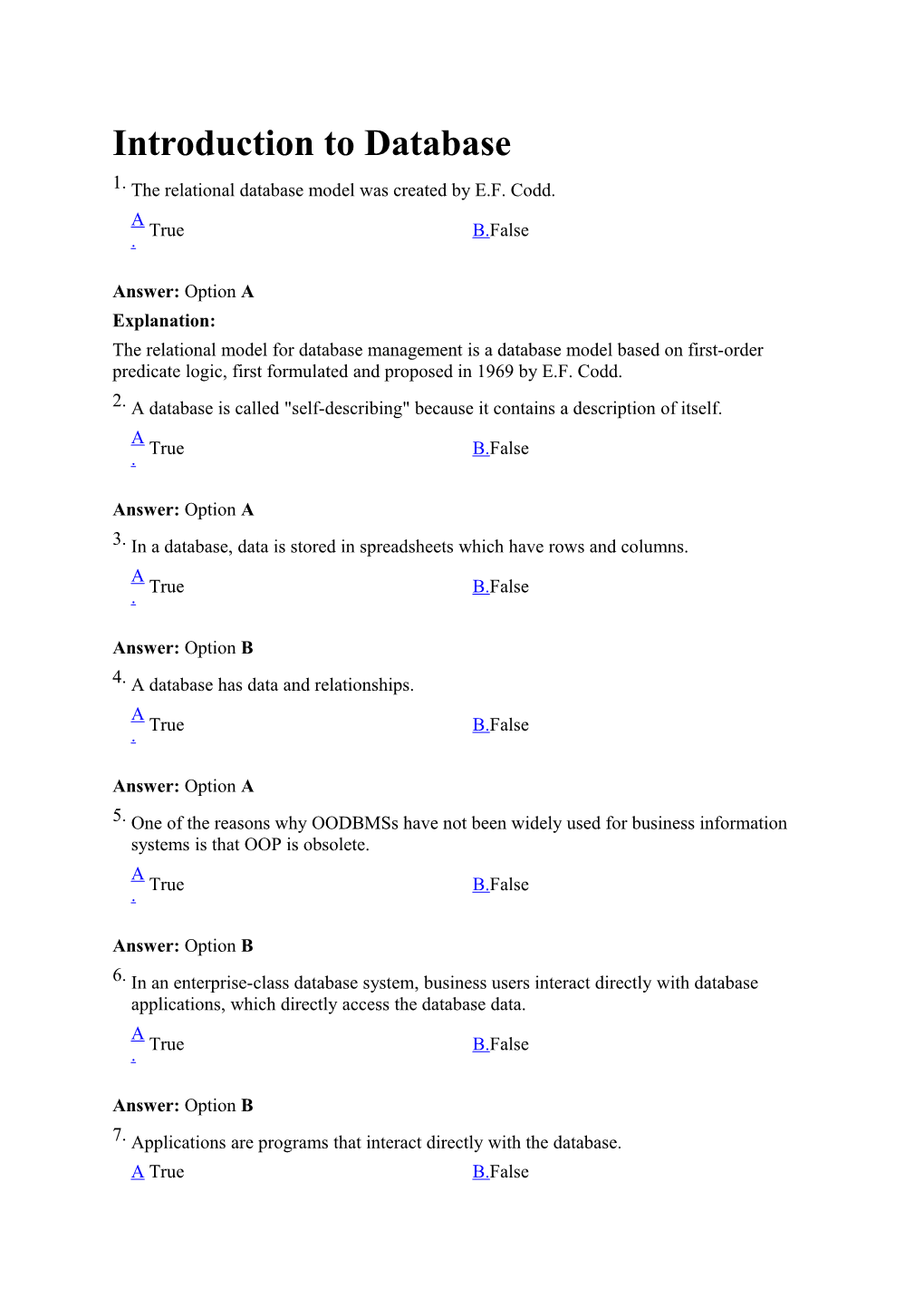 Introduction to Database