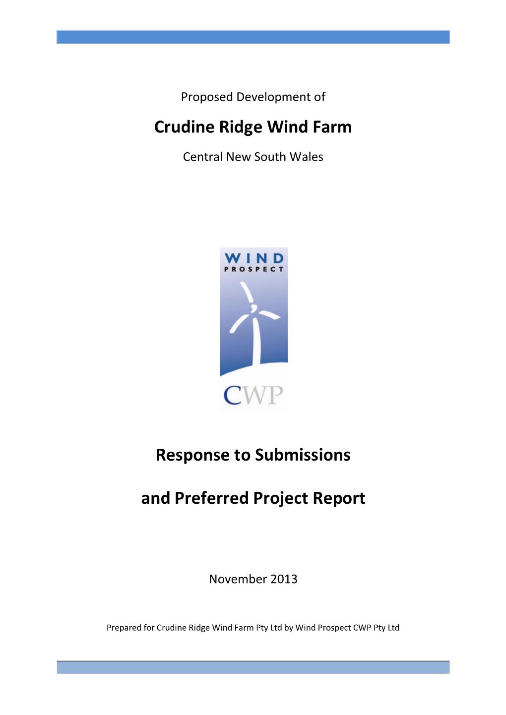 Crudine Ridge Wind Farm Central New South Wales