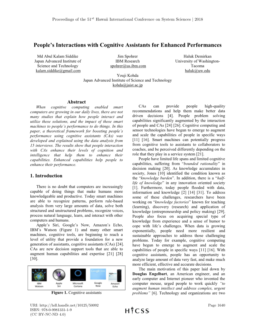 People's Interactions with Cognitive Assistants for Enhanced