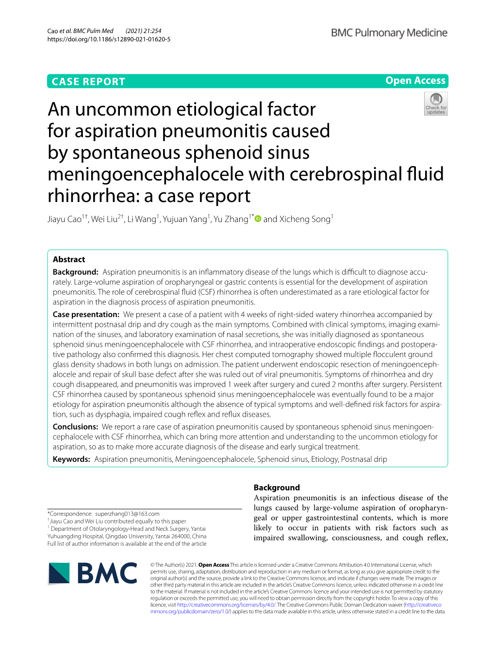 An Uncommon Etiological Factor for Aspiration Pneumonitis Caused By