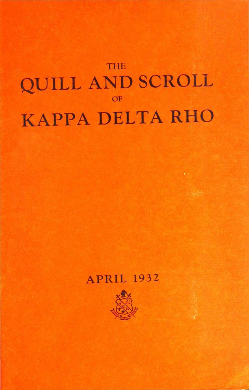 The Quill and Scroll of Kappa Delta Rho