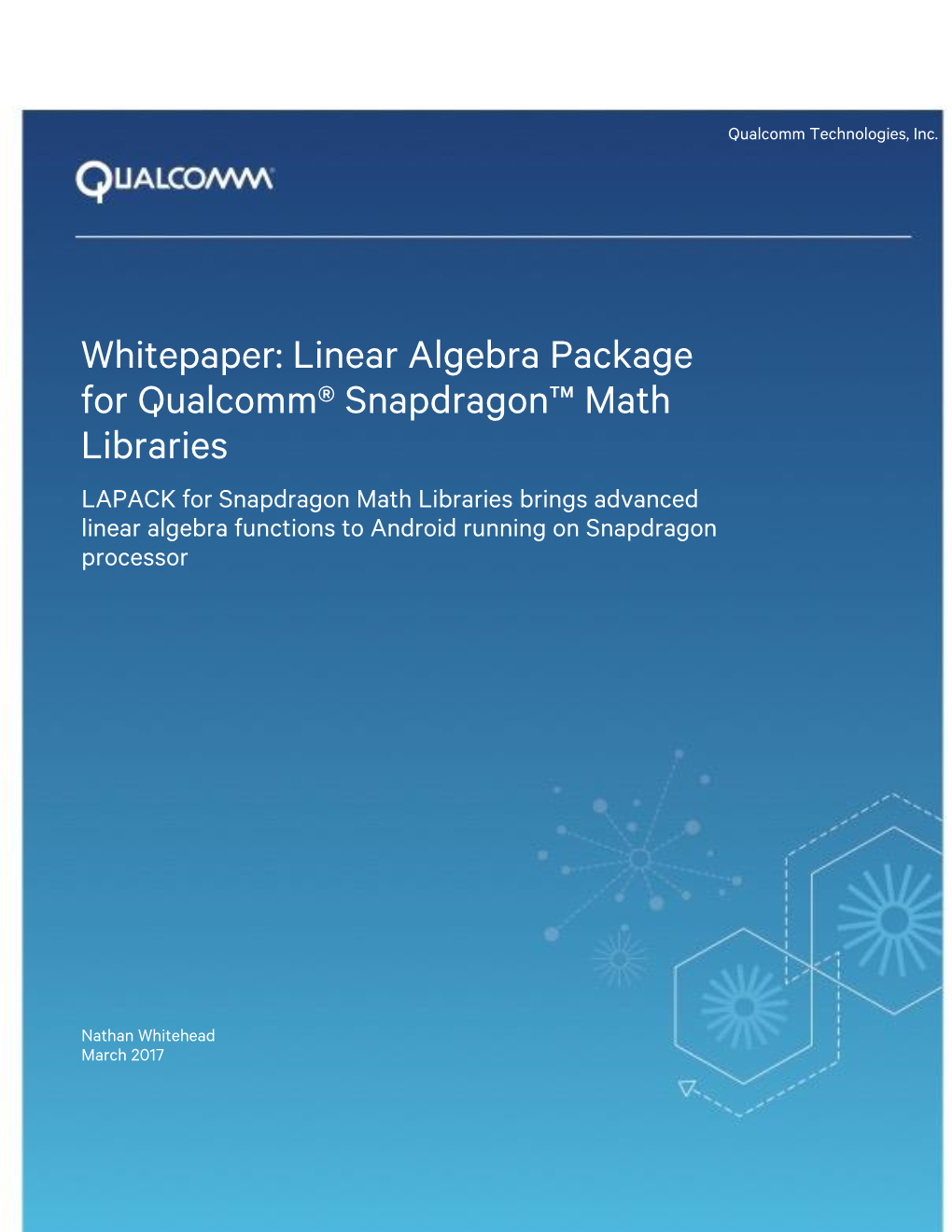 Whitepaper: Linear Algebra Package for Qualcomm® Snapdragon