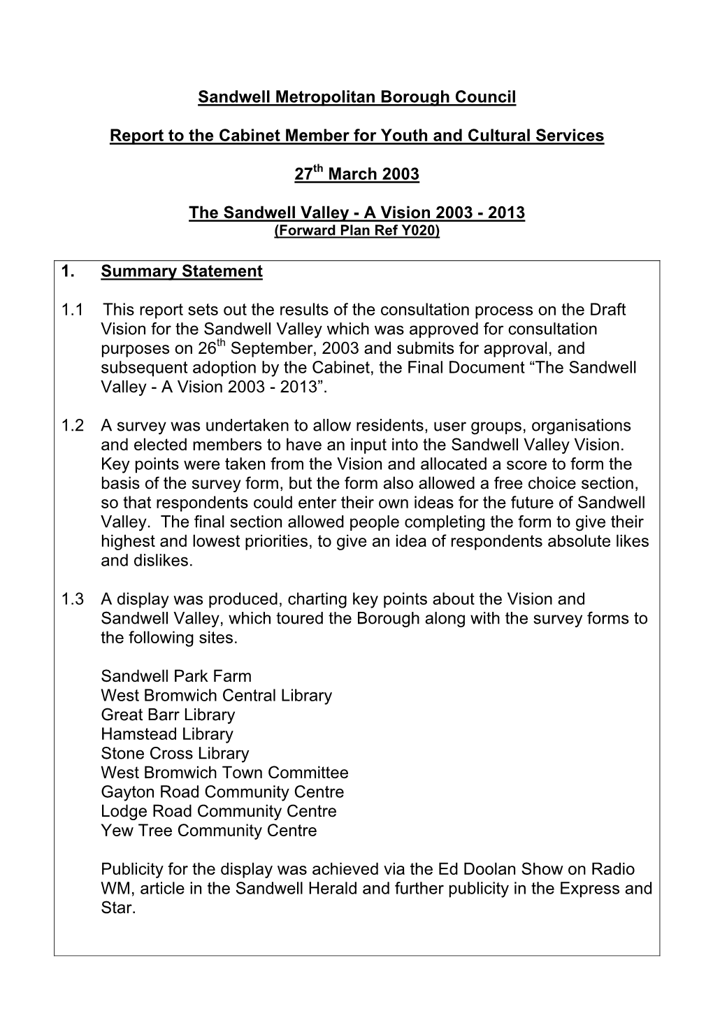 Sandwell Metropolitan Borough Council