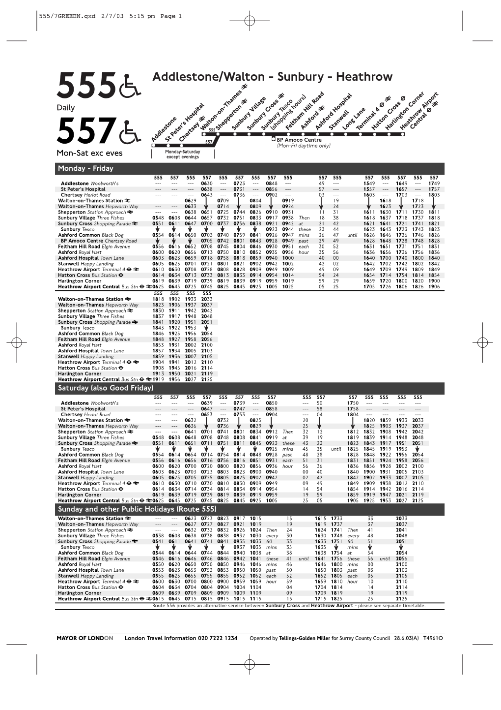 555 Addlestone/Walton