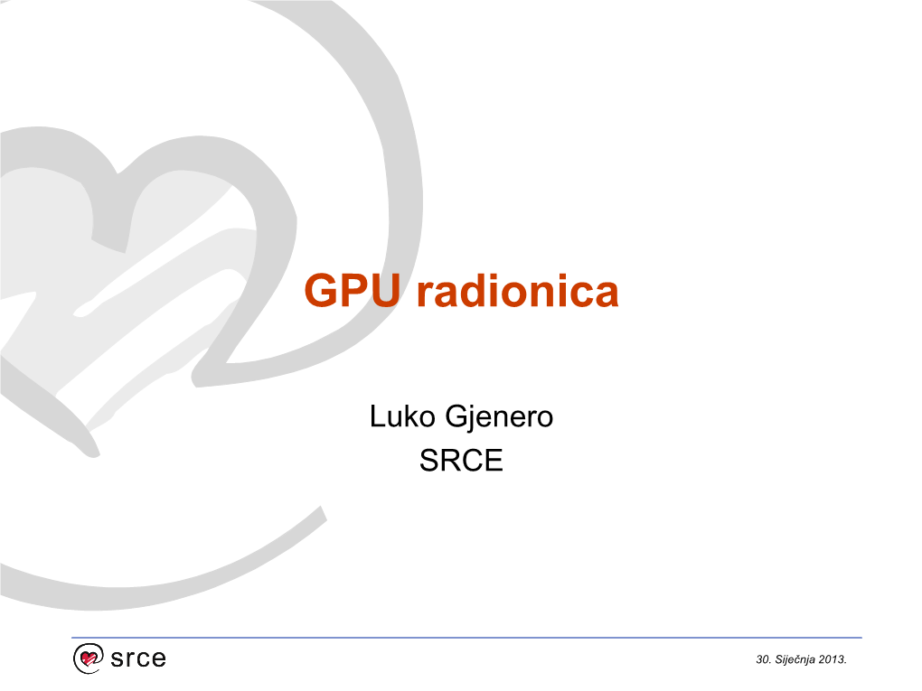 GPU Radionica