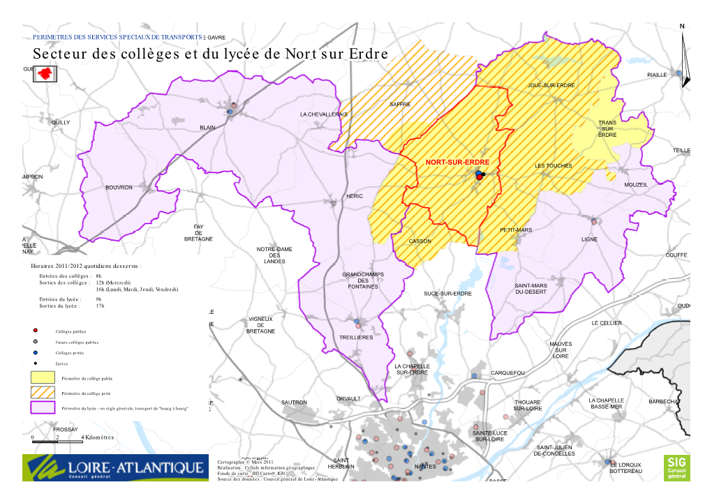 Secteur Des Collèges Et Du Lycée De Nort Sur Erdre