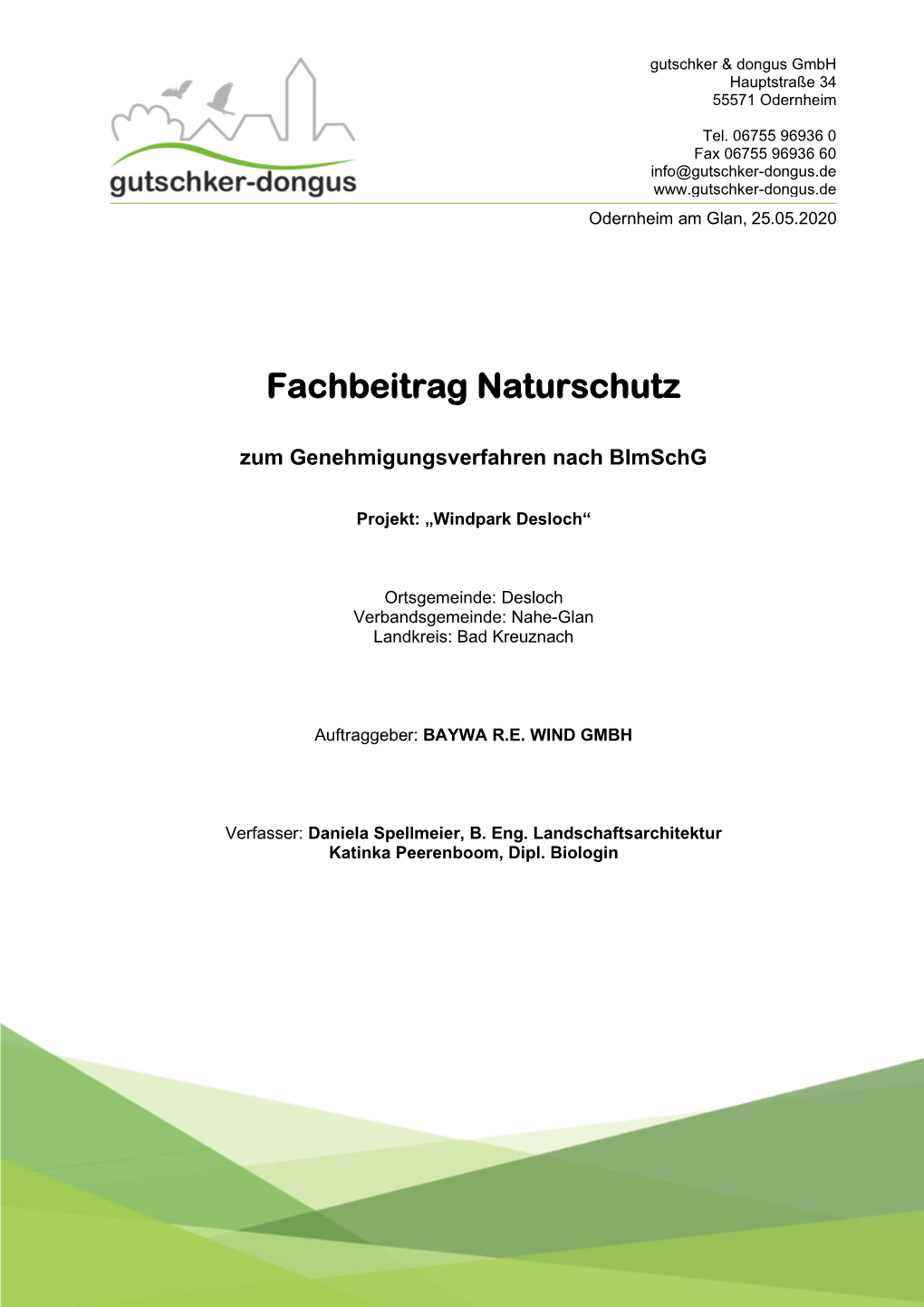 Fachbeitrag Naturschutz