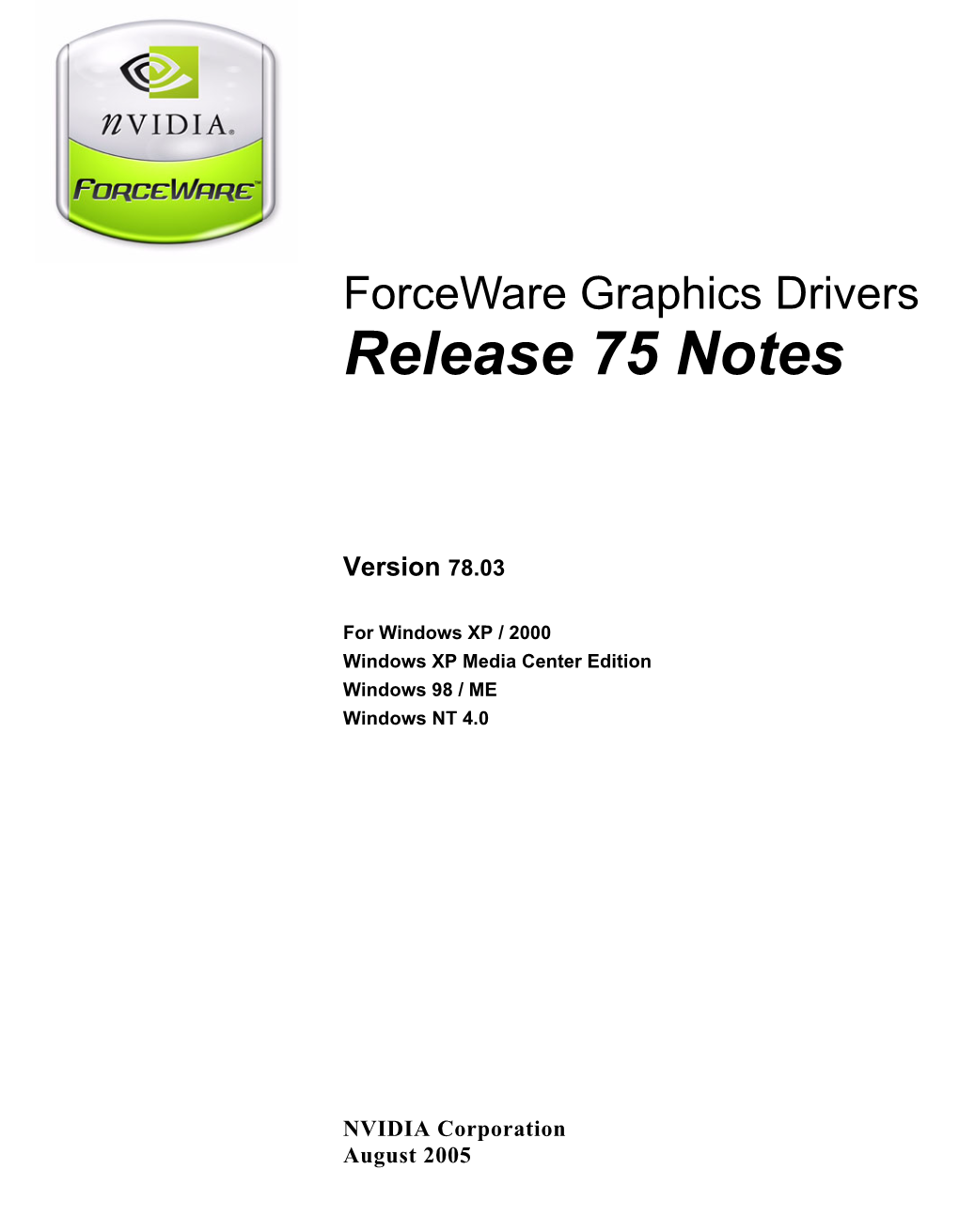 Release 75 Notes