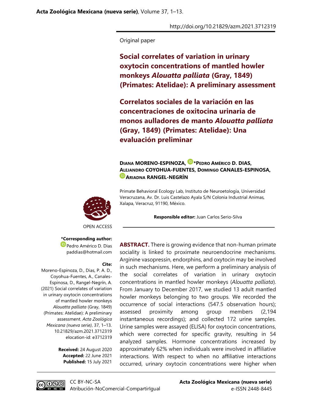 Social Correlates of Variation in Urinary