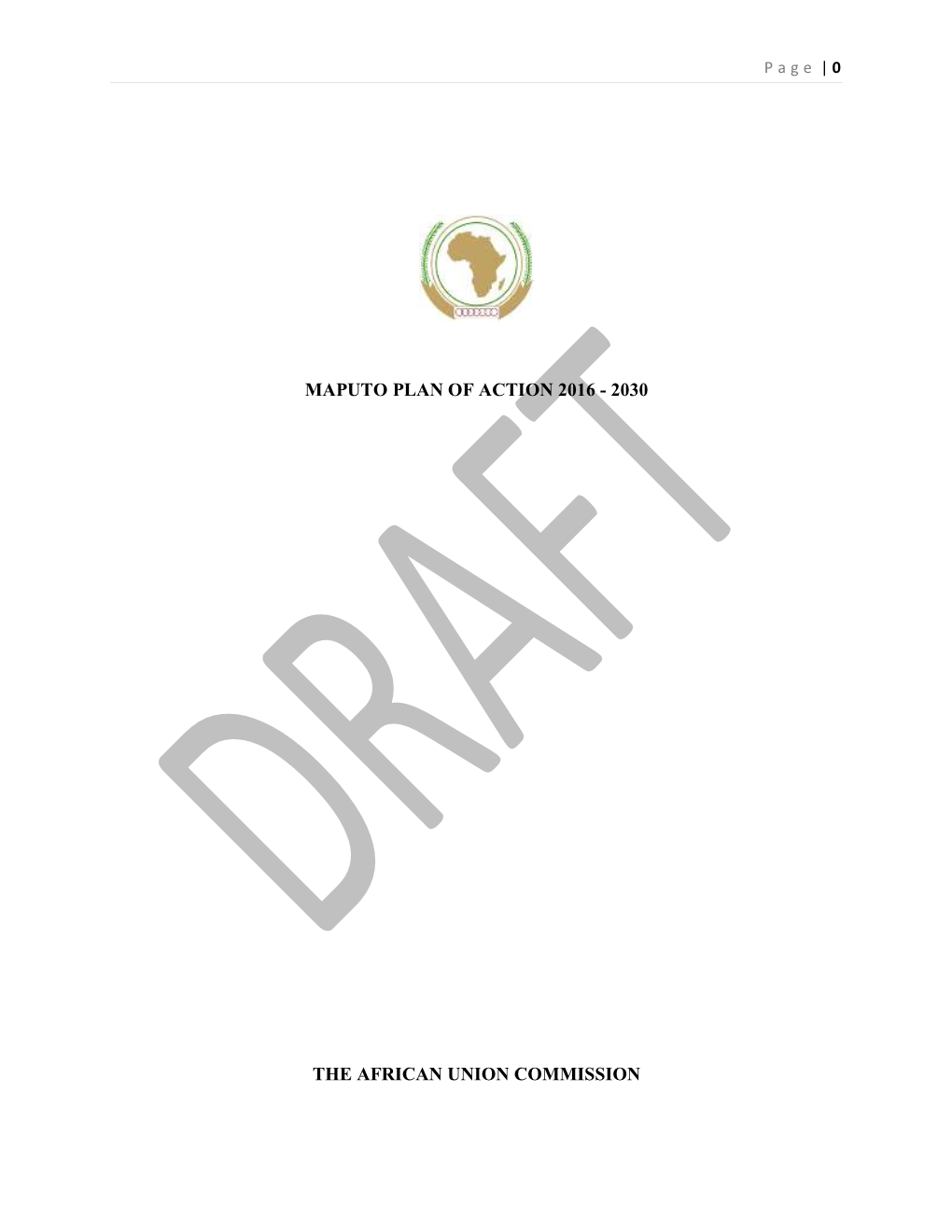 Maputo Plan of Action 2016 - 2030