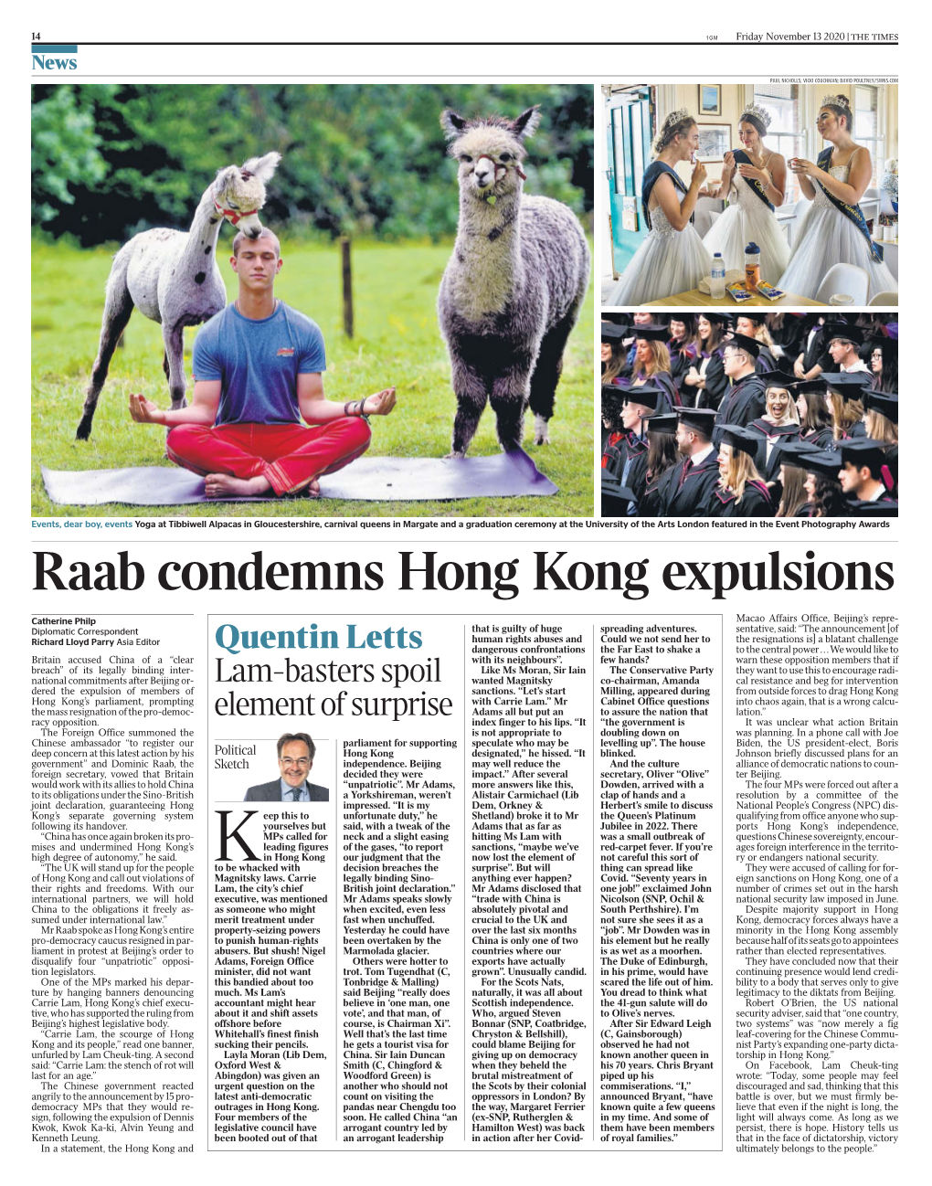 Raab Condemns Hong Kong Expulsions