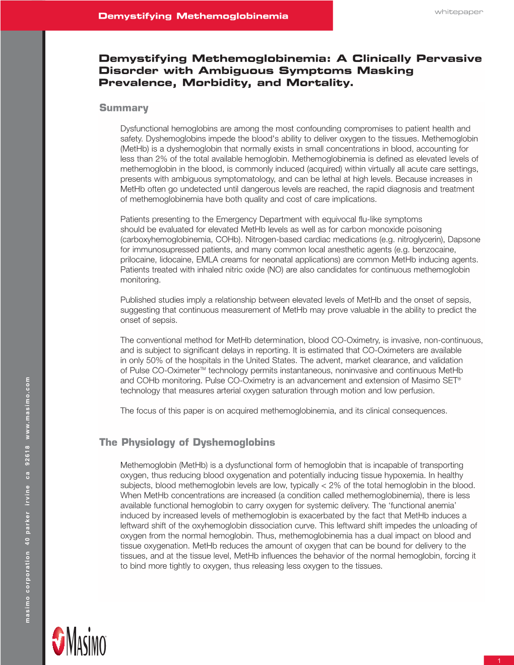 Demystifying Methemoglobinemia