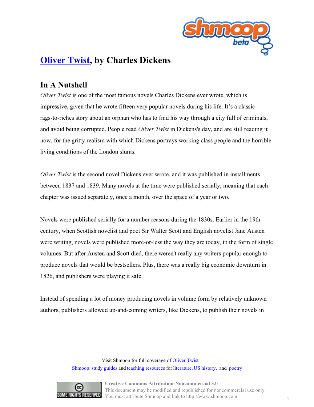 Oliver Twist, by Charles Dickens