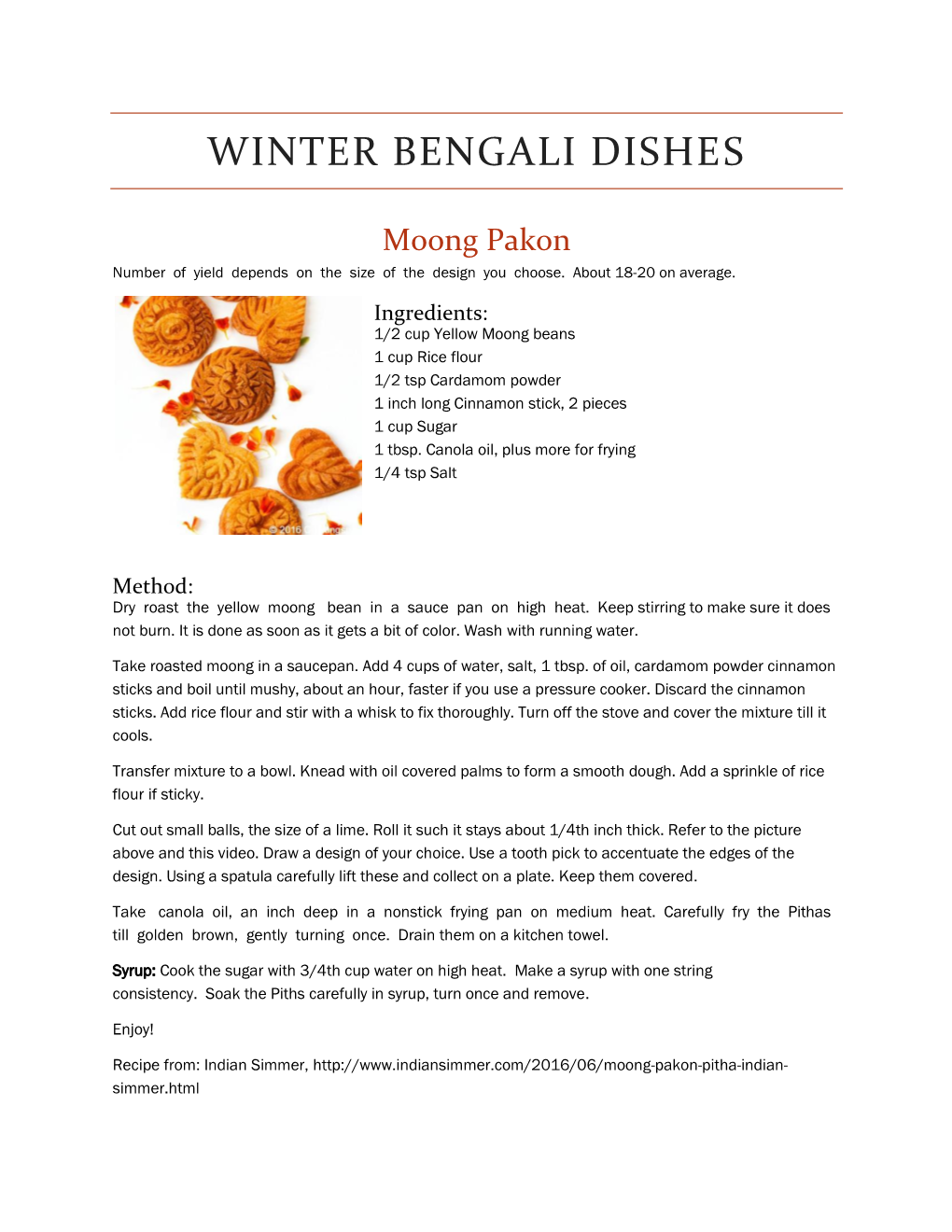 Bengali Winter Dishes