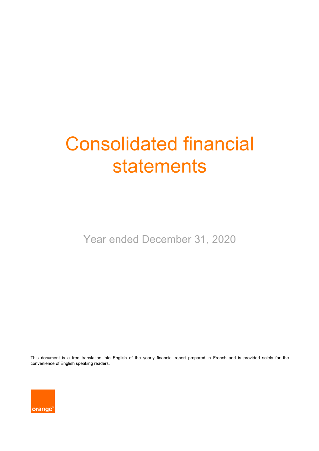 Consolidated Financial Statements 2020 2