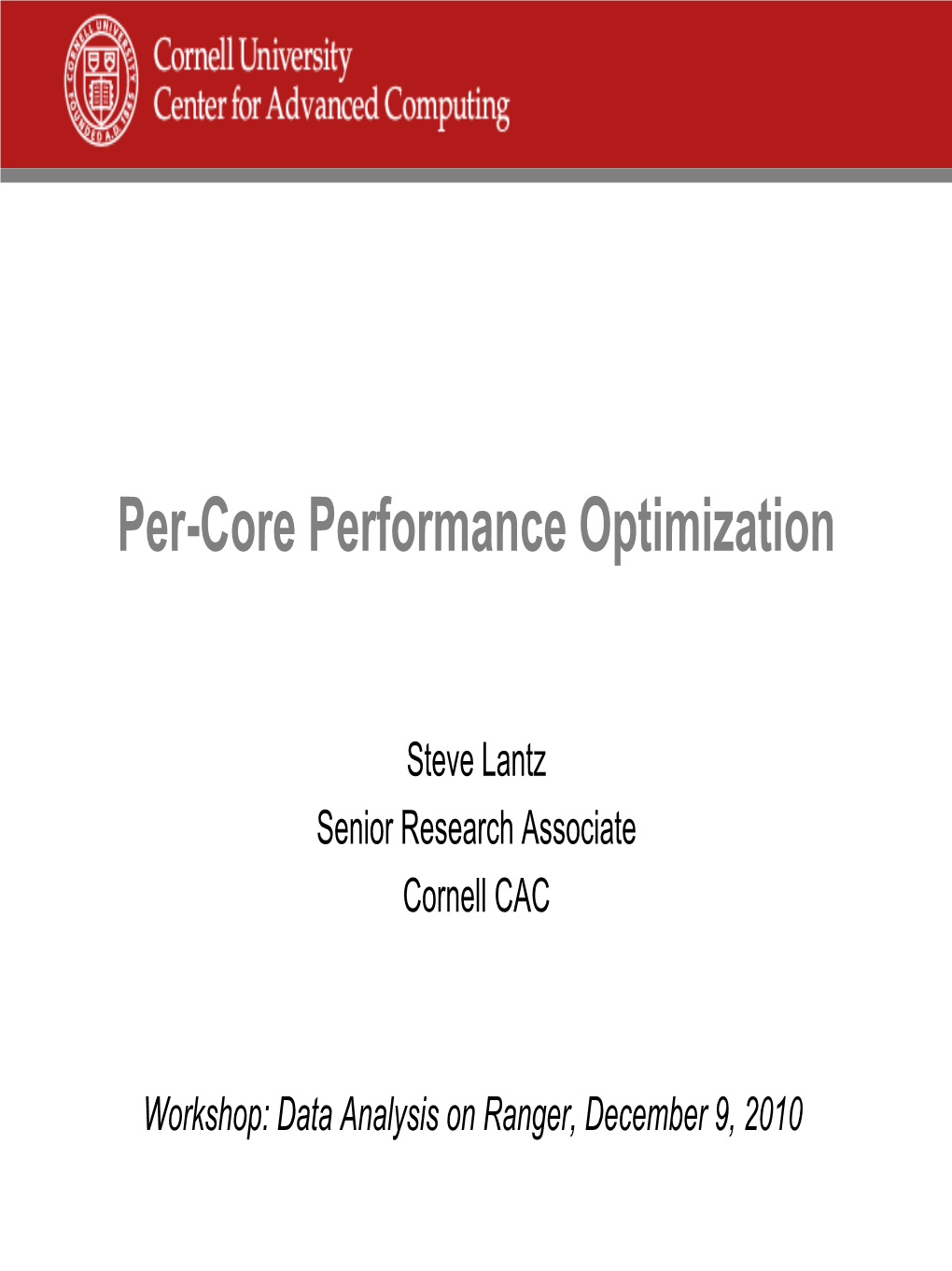 Per-Core Performance Optimization