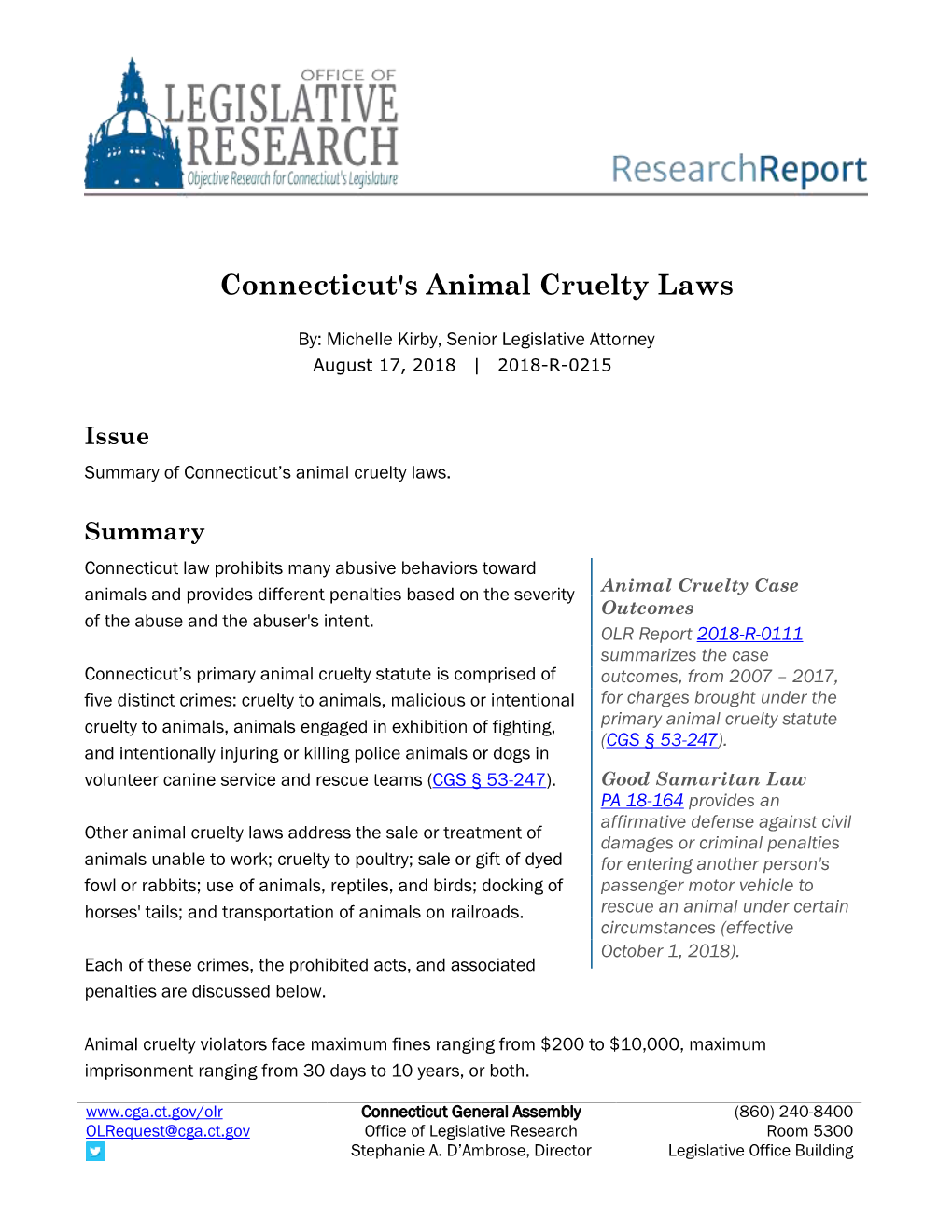 Connecticut's Animal Cruelty Laws