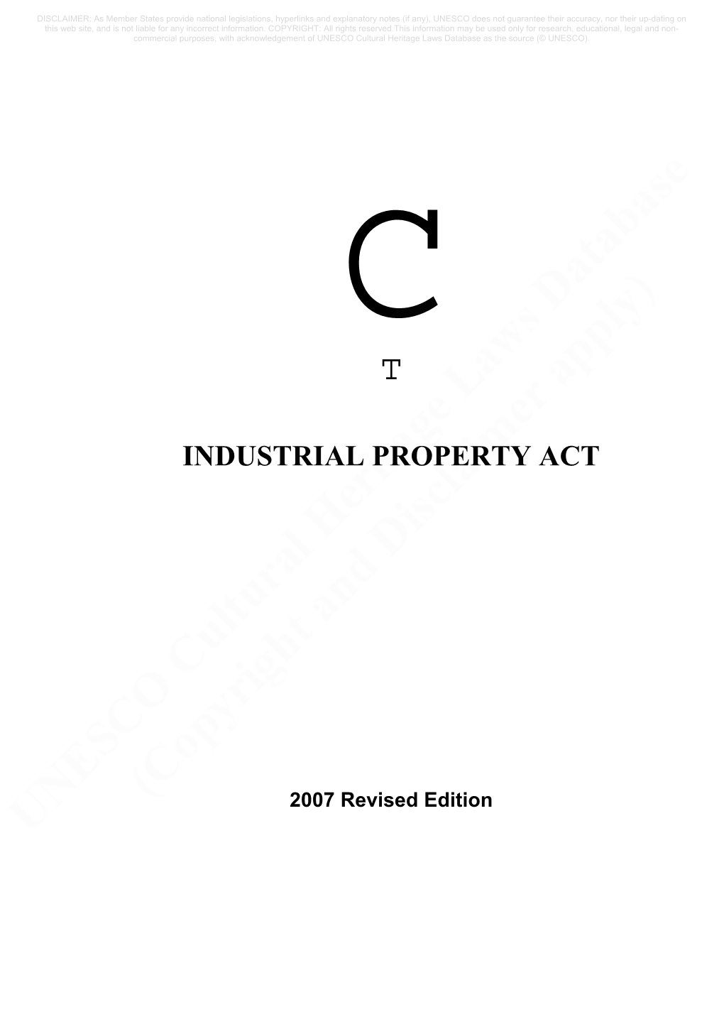 Industrial Property Act