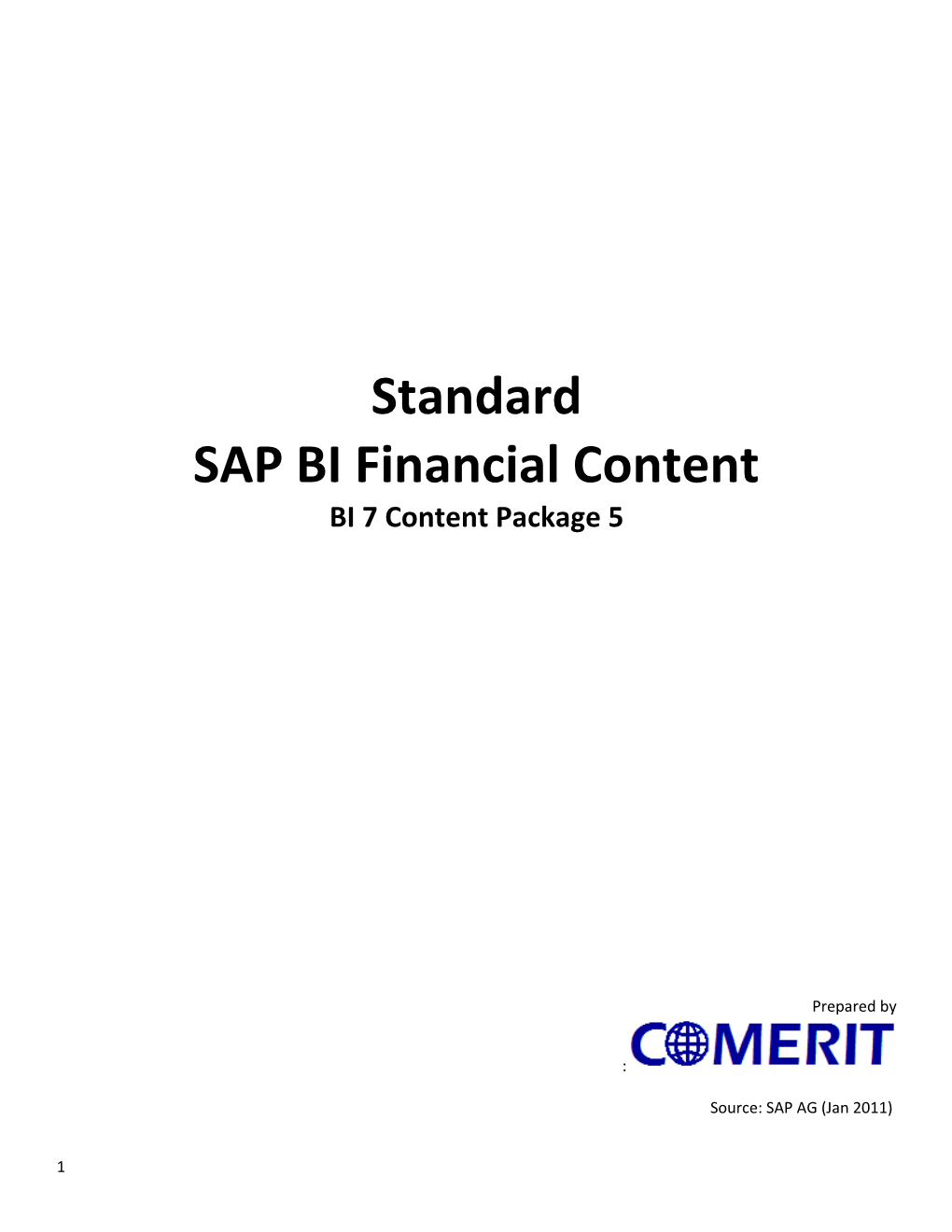 SAP BI Financial Content