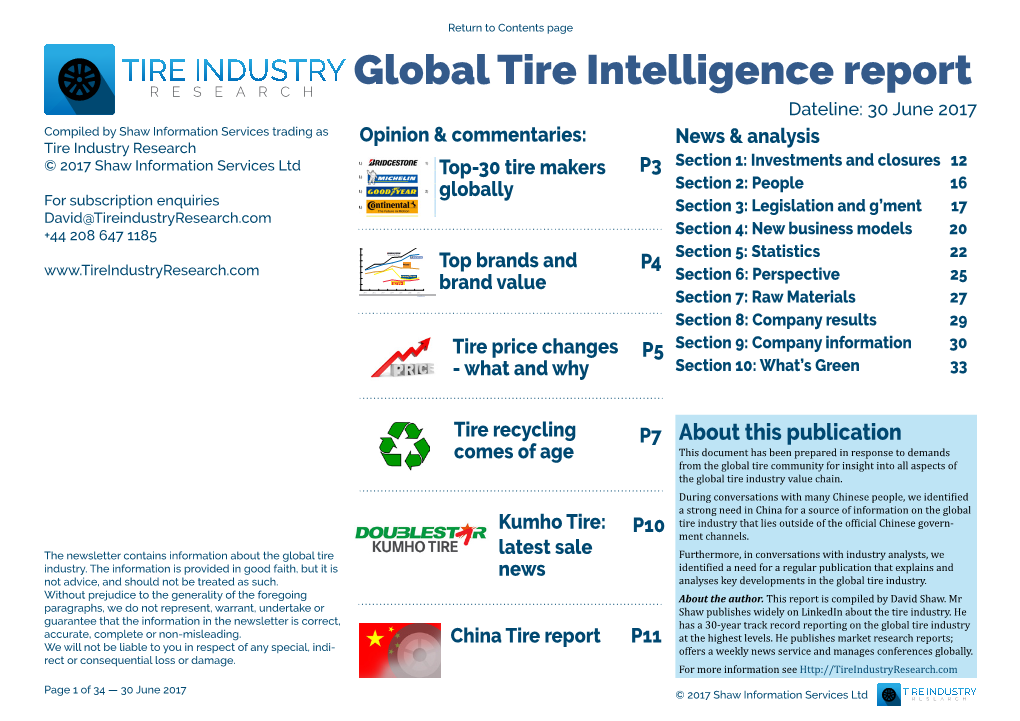 Global Tire Intelligence Report