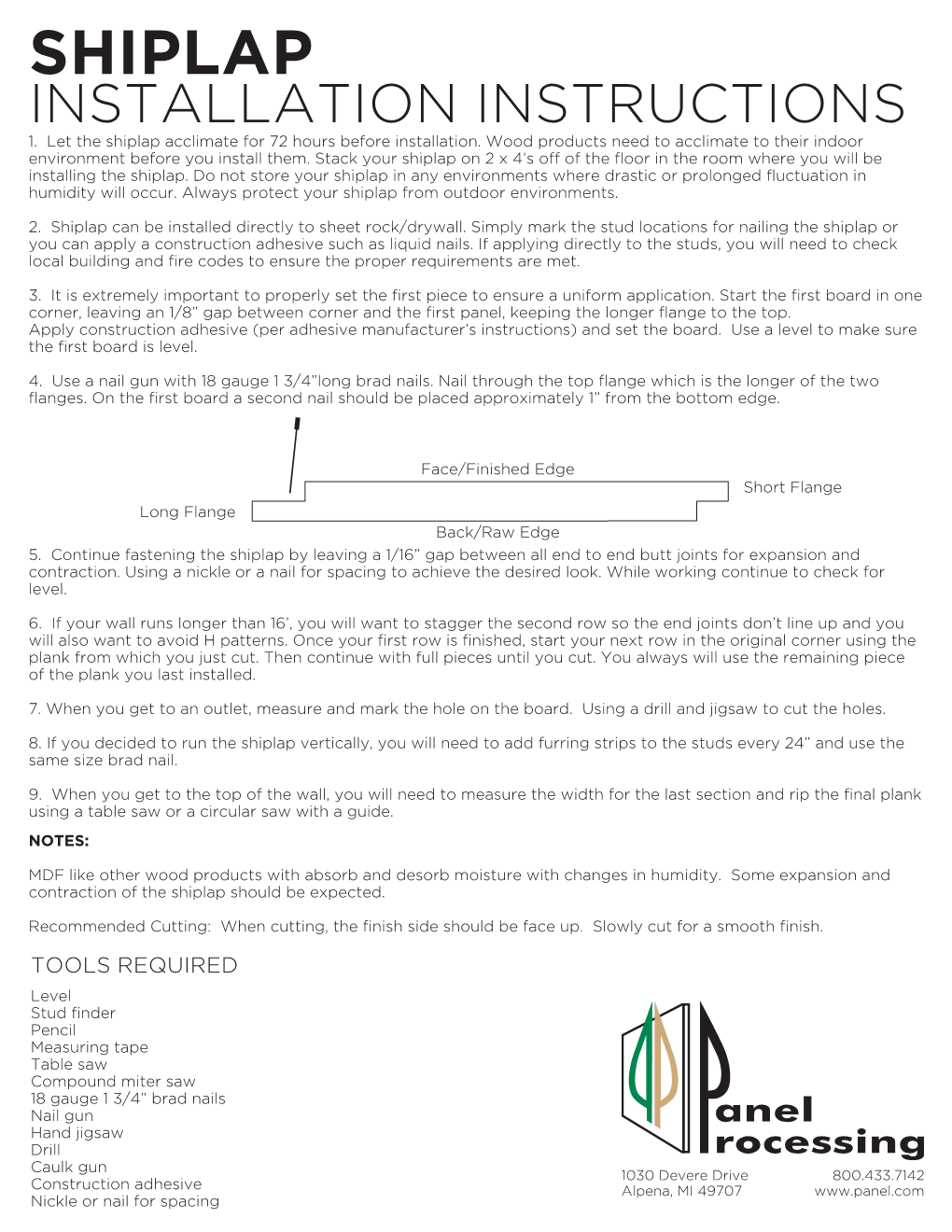 Shiplap Installation Instructions 1