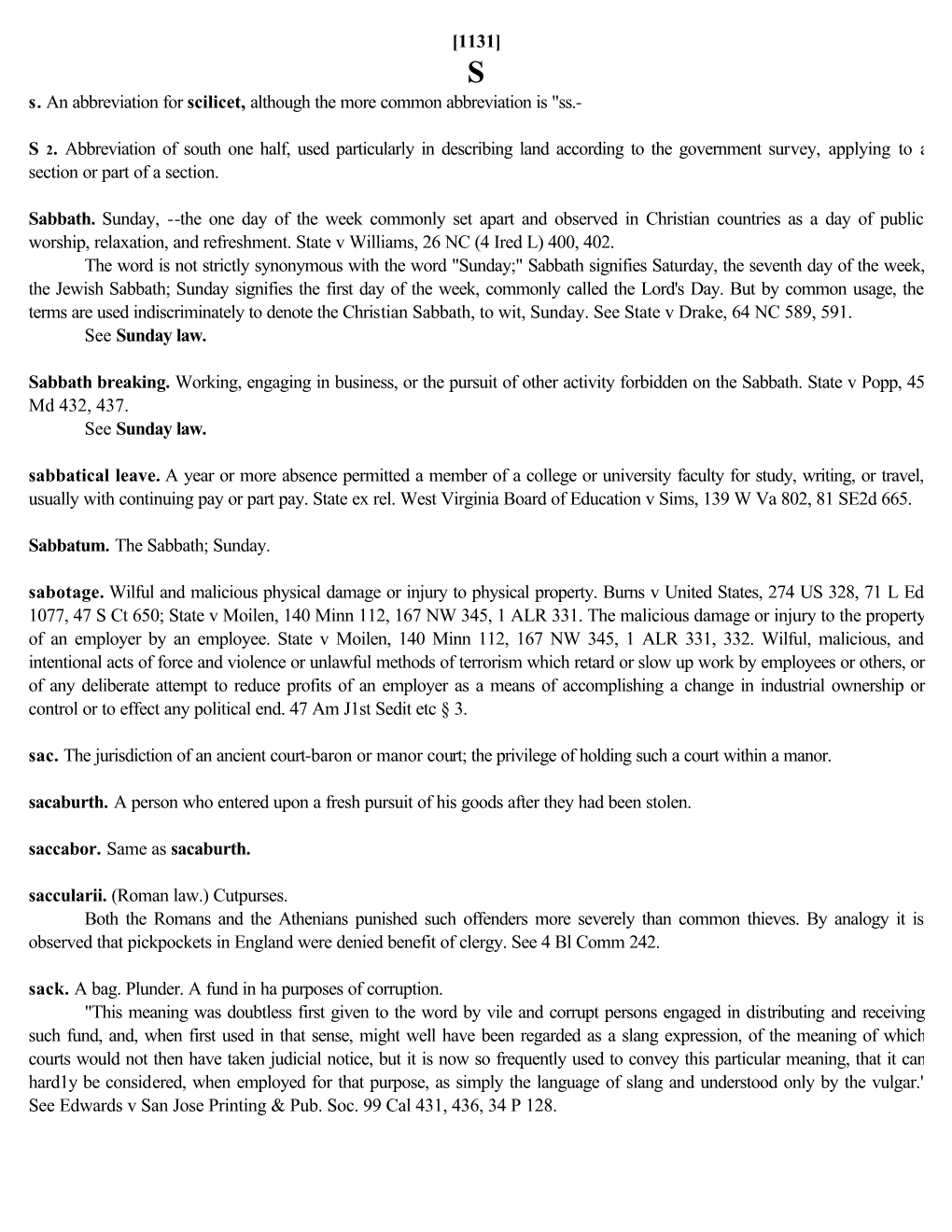 Ss.- S 2. Abbreviation of South One Half