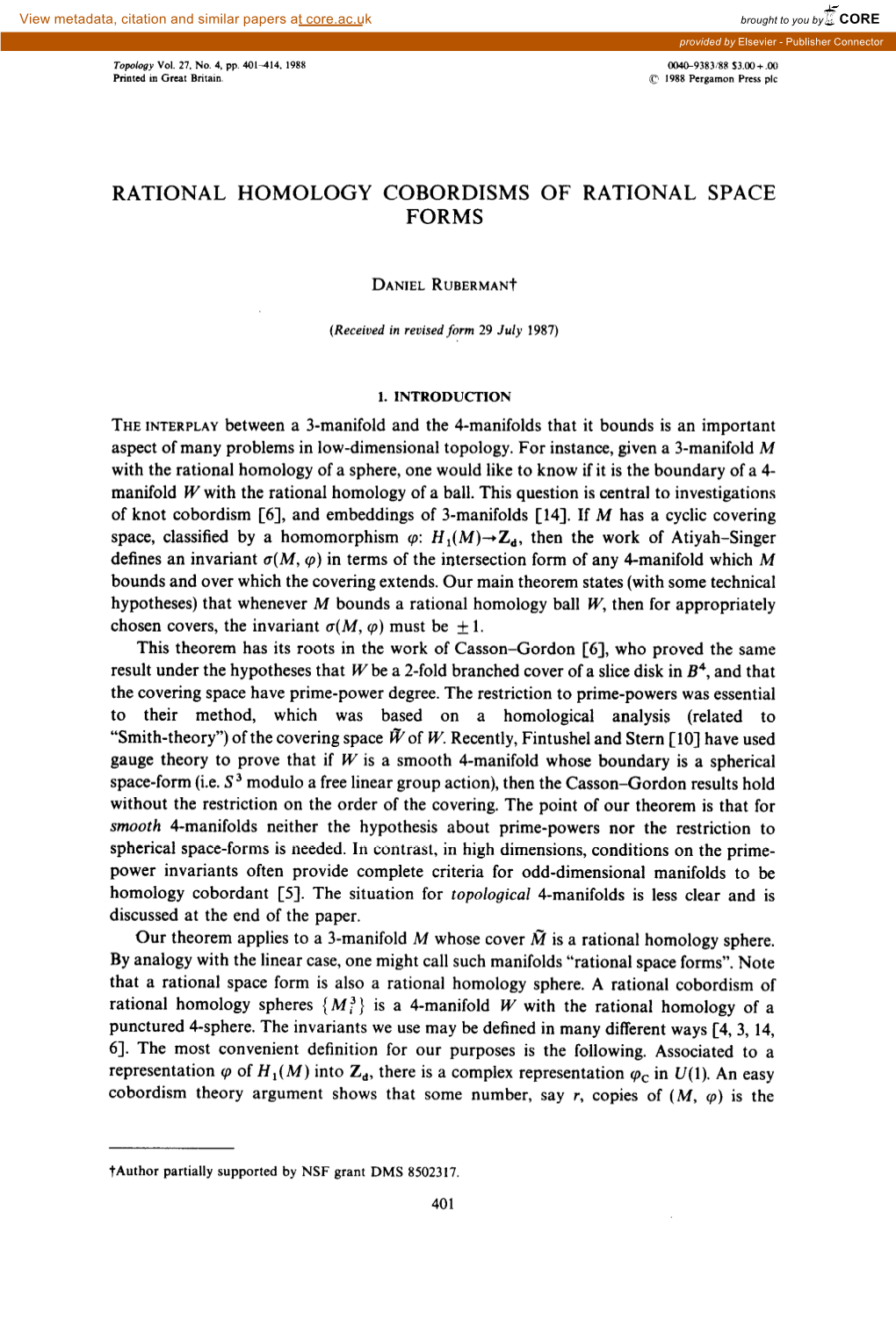 Rational Homology Cobordisms Forms Of