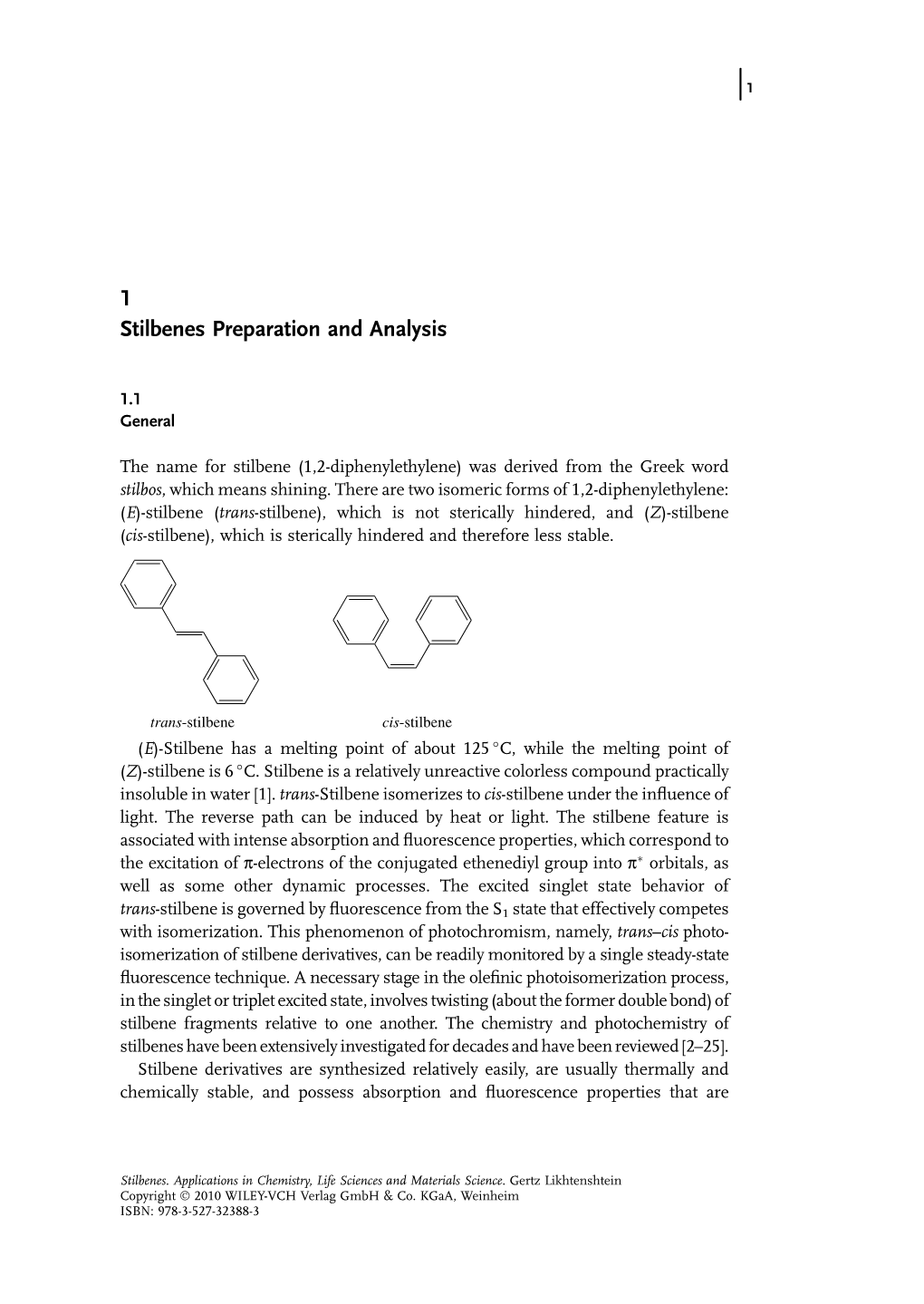 1 Stilbenes Preparation and Analysis