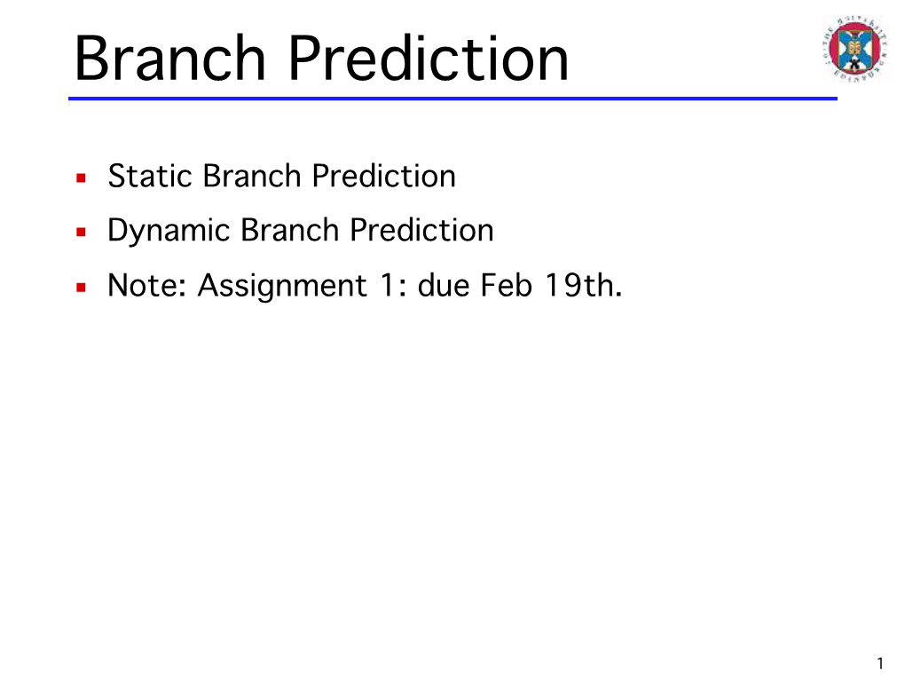 Branch Prediction